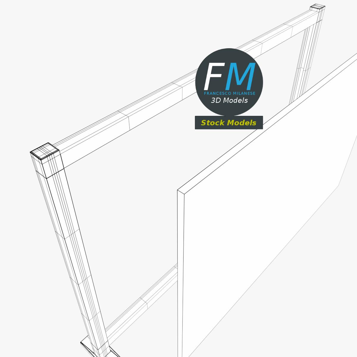 3D-Modell - Glasgeländer-Modul - 08