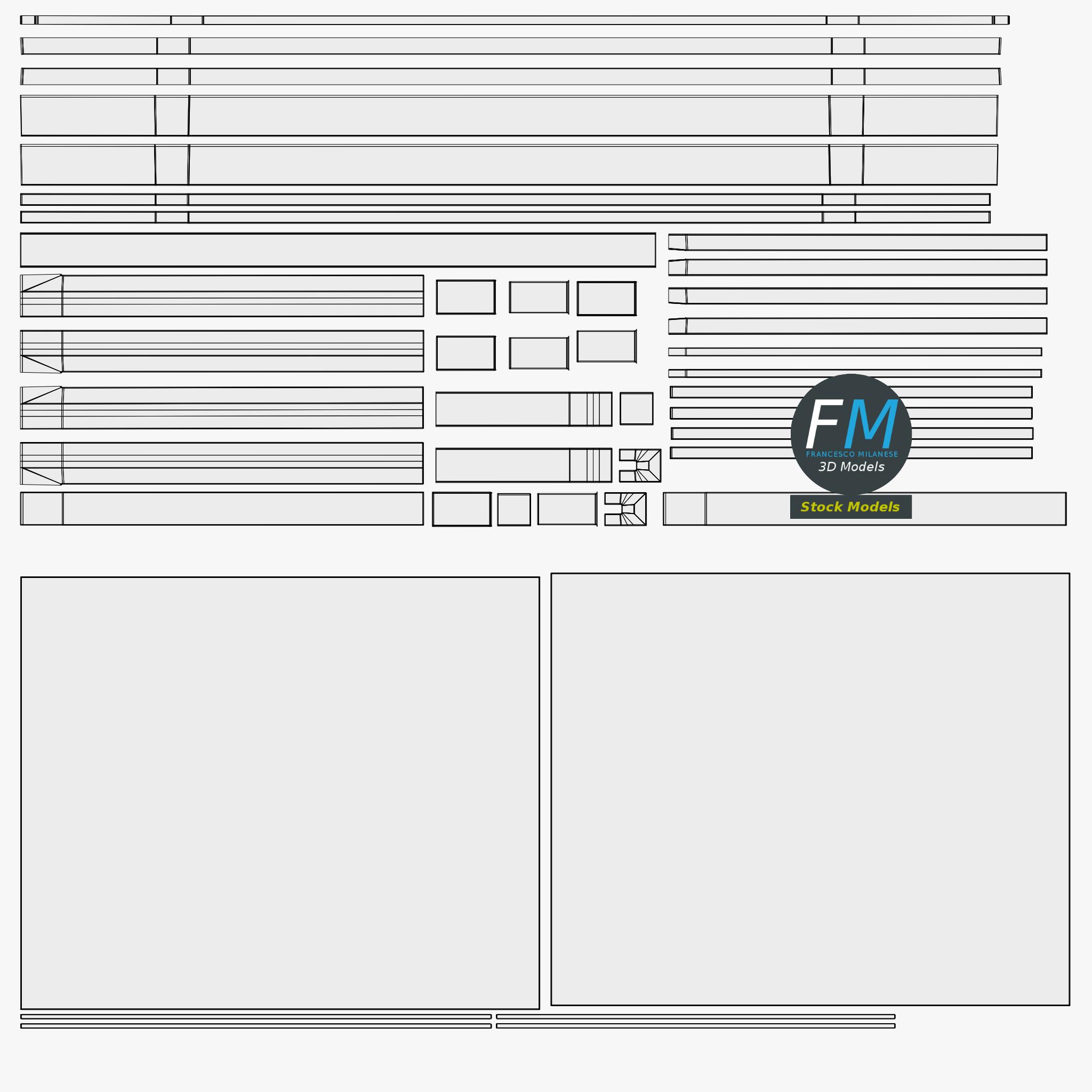 3D-Modell - Glasgeländer-Modul - 11 3D-Modell - Glasgeländer-Modul - 11