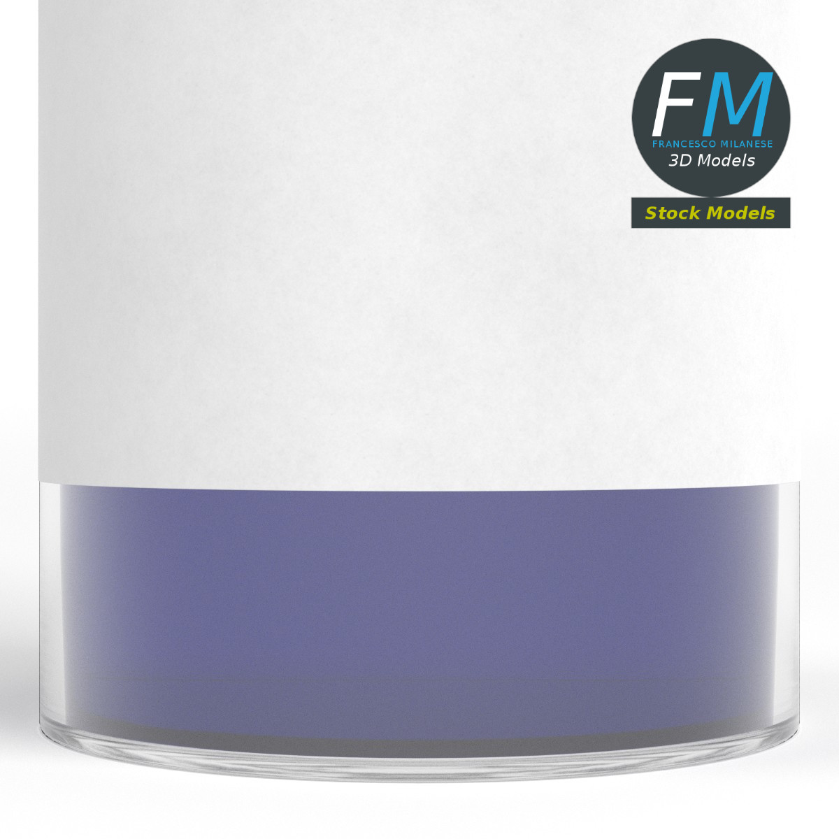 3D-Modell - Glasampulle mit Aluminiumkappe - 04