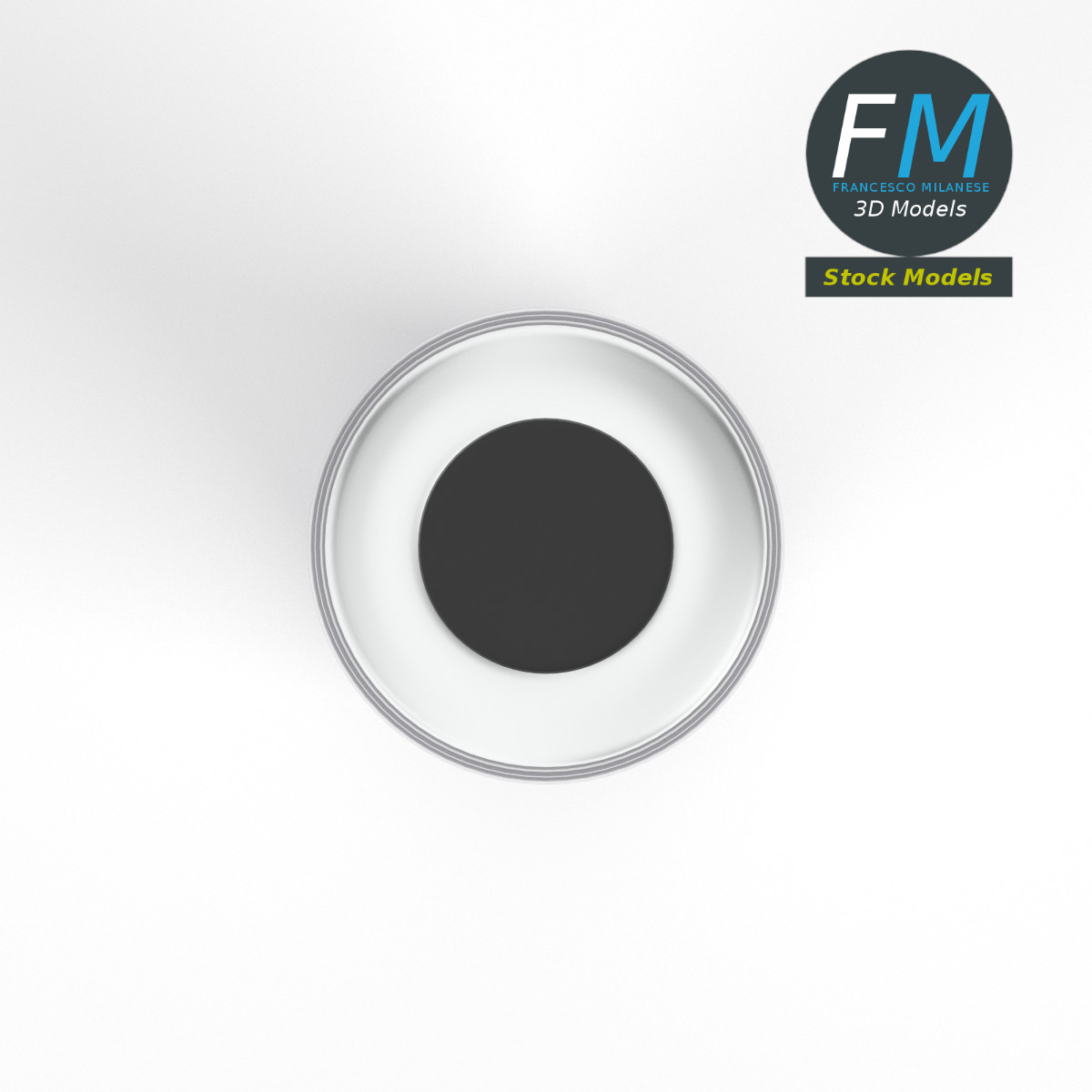 3D-Modell - Glasampulle mit Aluminiumkappe - 06