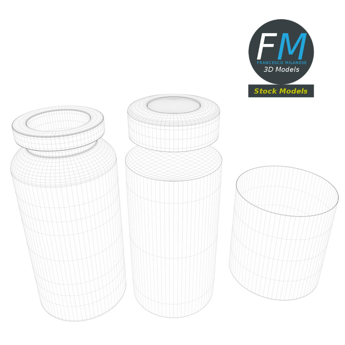 3D-Modell - Glasampulle mit Aluminiumkappe - 08