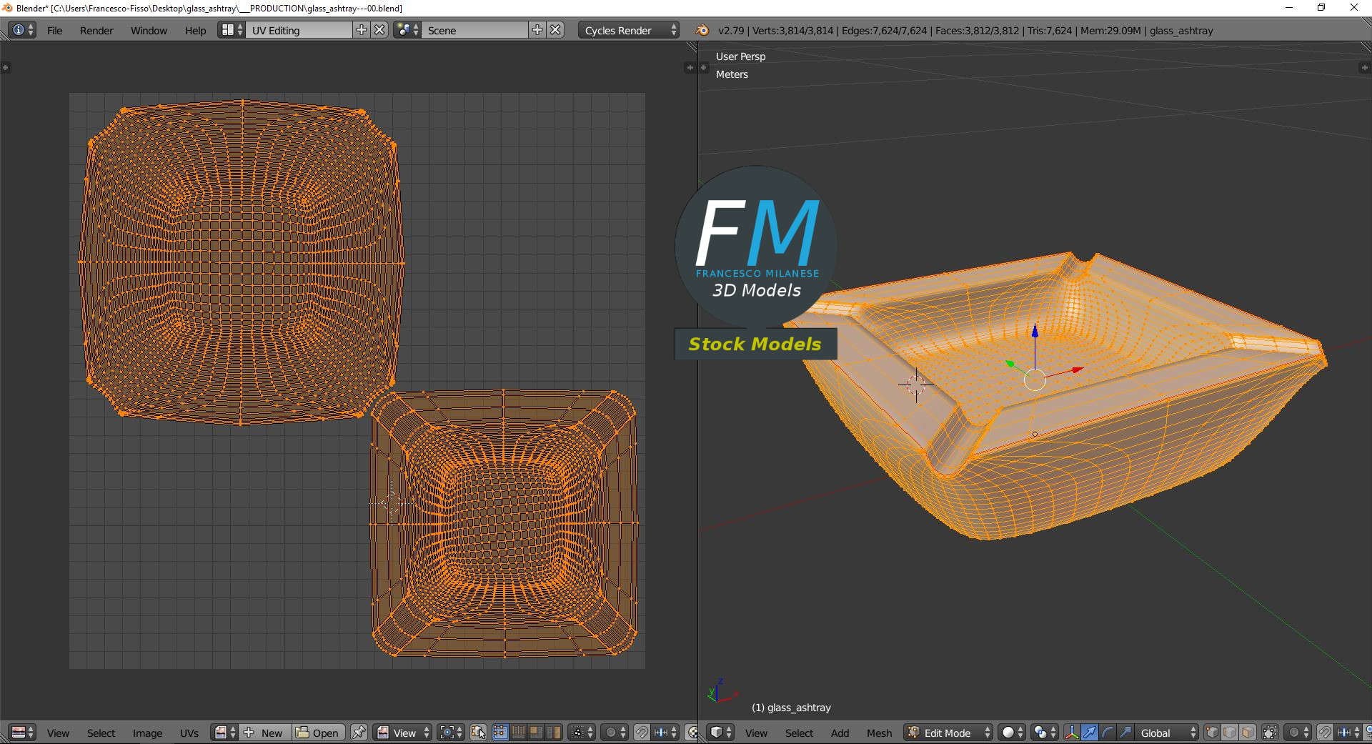 3D-Modell - Glasaschenbecher - 10