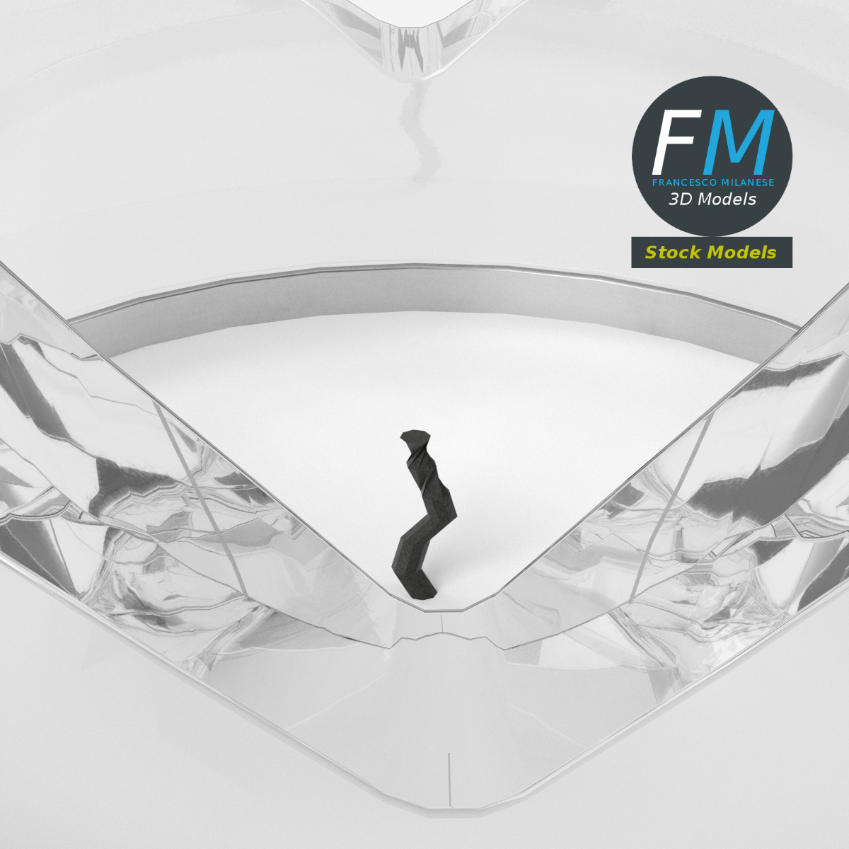 3D-Modell - Glas-Teelichthalter - 05