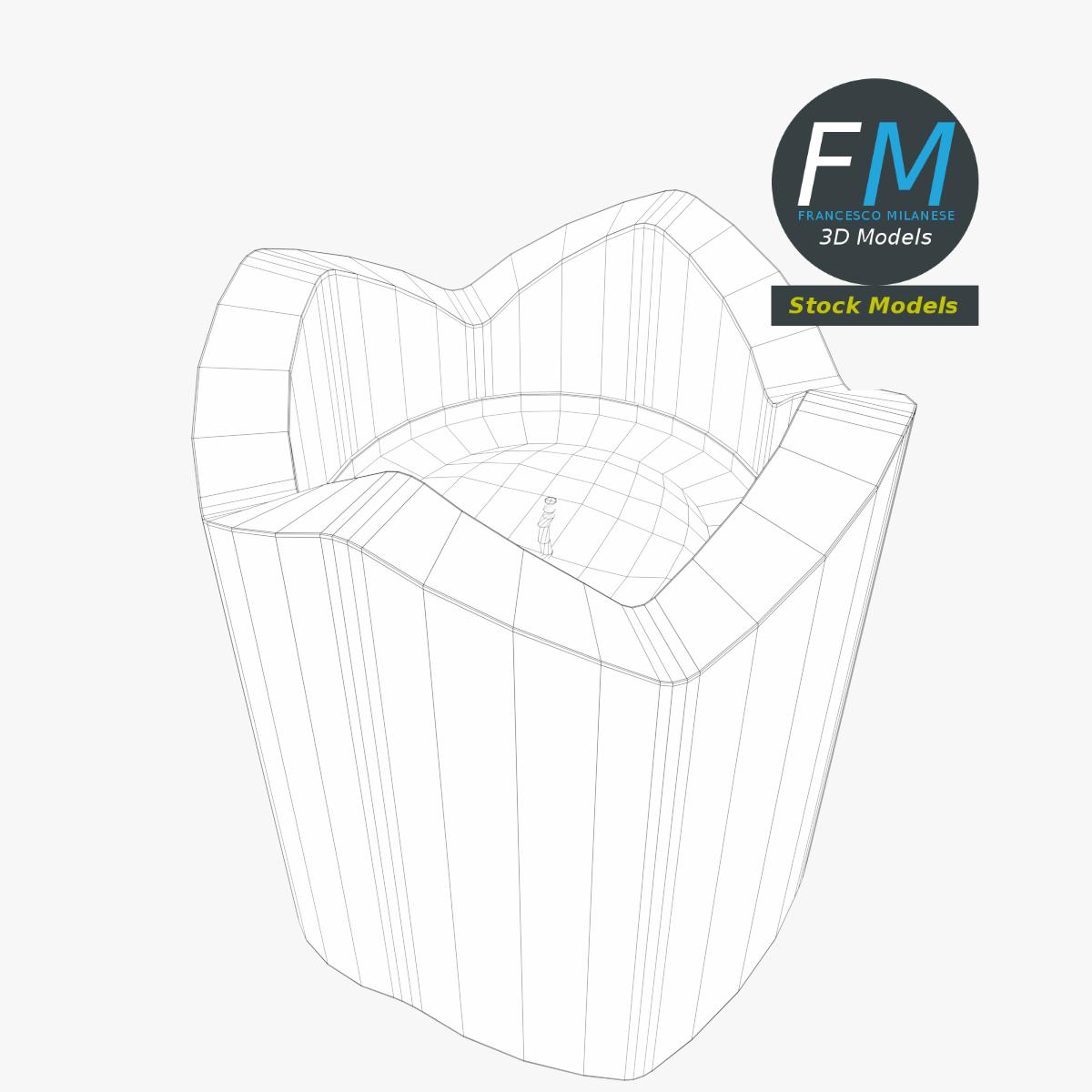 3D-Modell - Glas-Teelichthalter - 07
