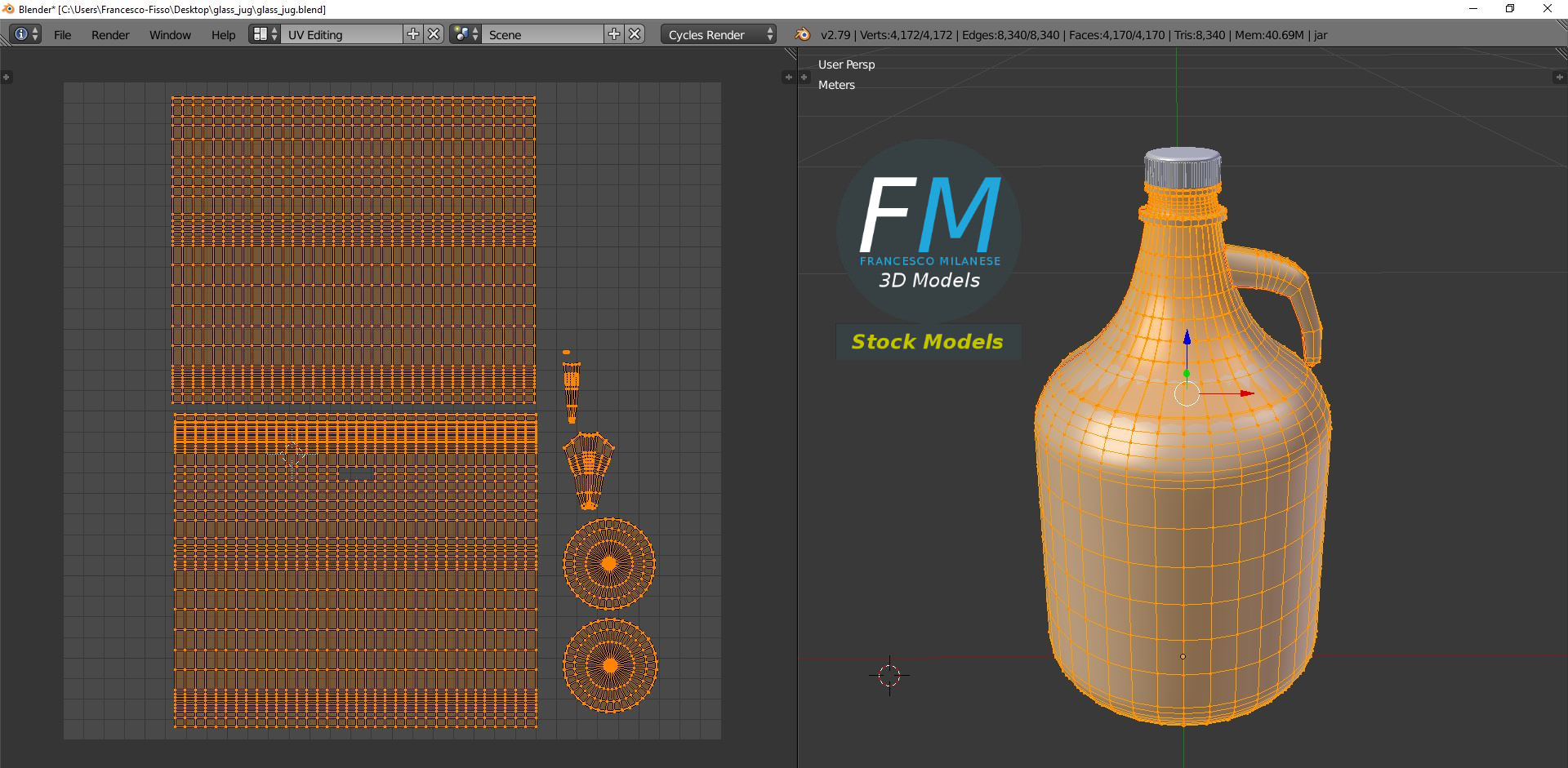 3D-Modell - Glaskanister - 10