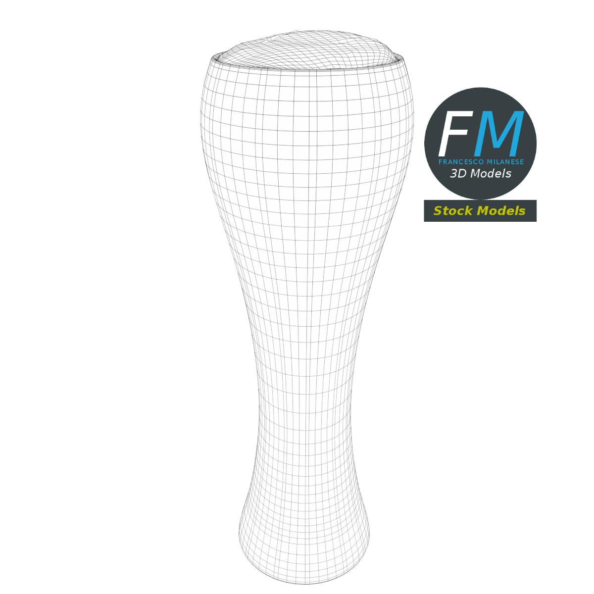 3D-Modell - Bierglas mit Schaum - 07