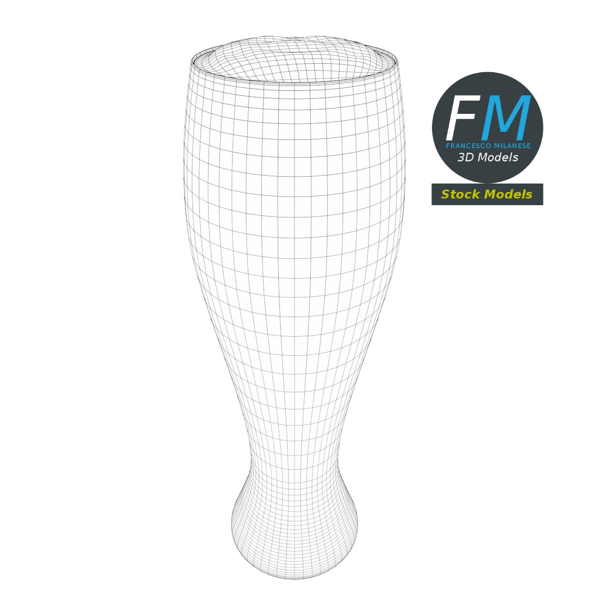 3D-Modell - Bierglas mit Schaum - 07