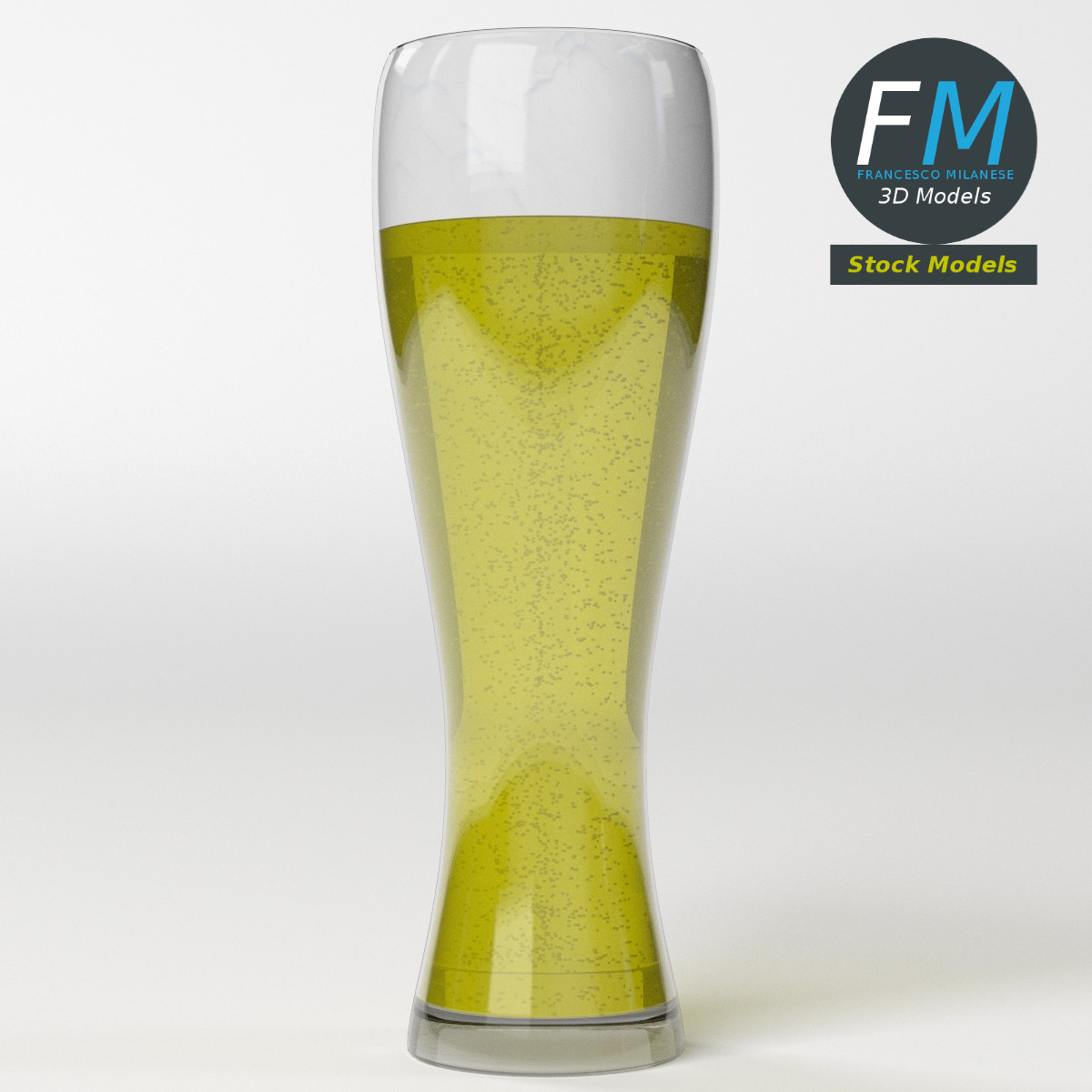 3D-Modell - Bierglas - 01