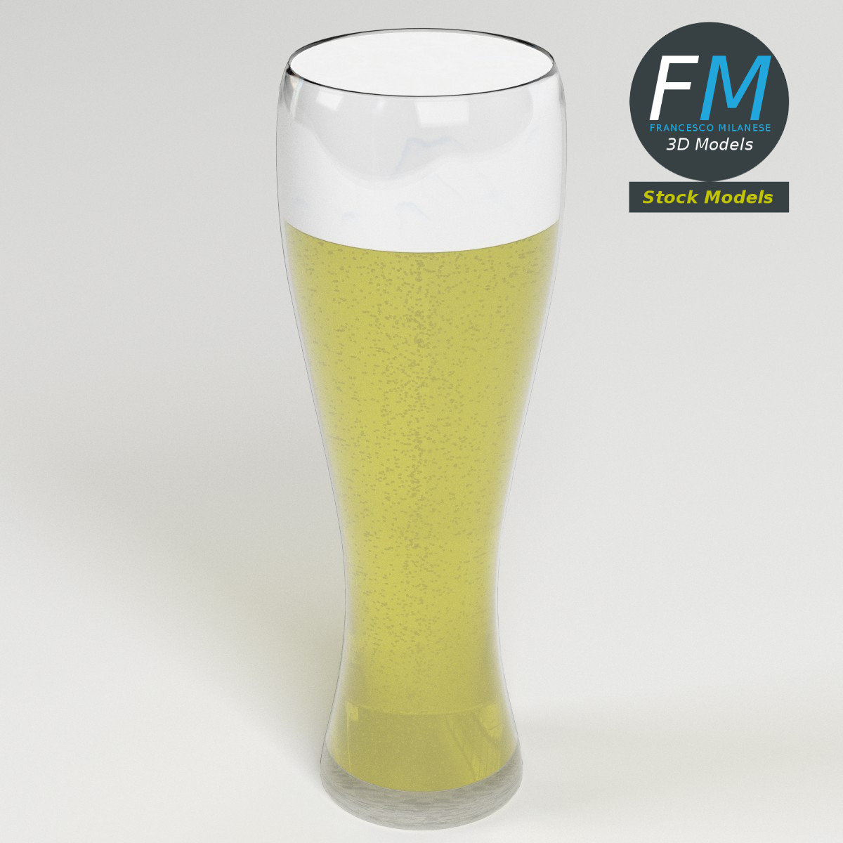 3D-Modell - Bierglas - 02