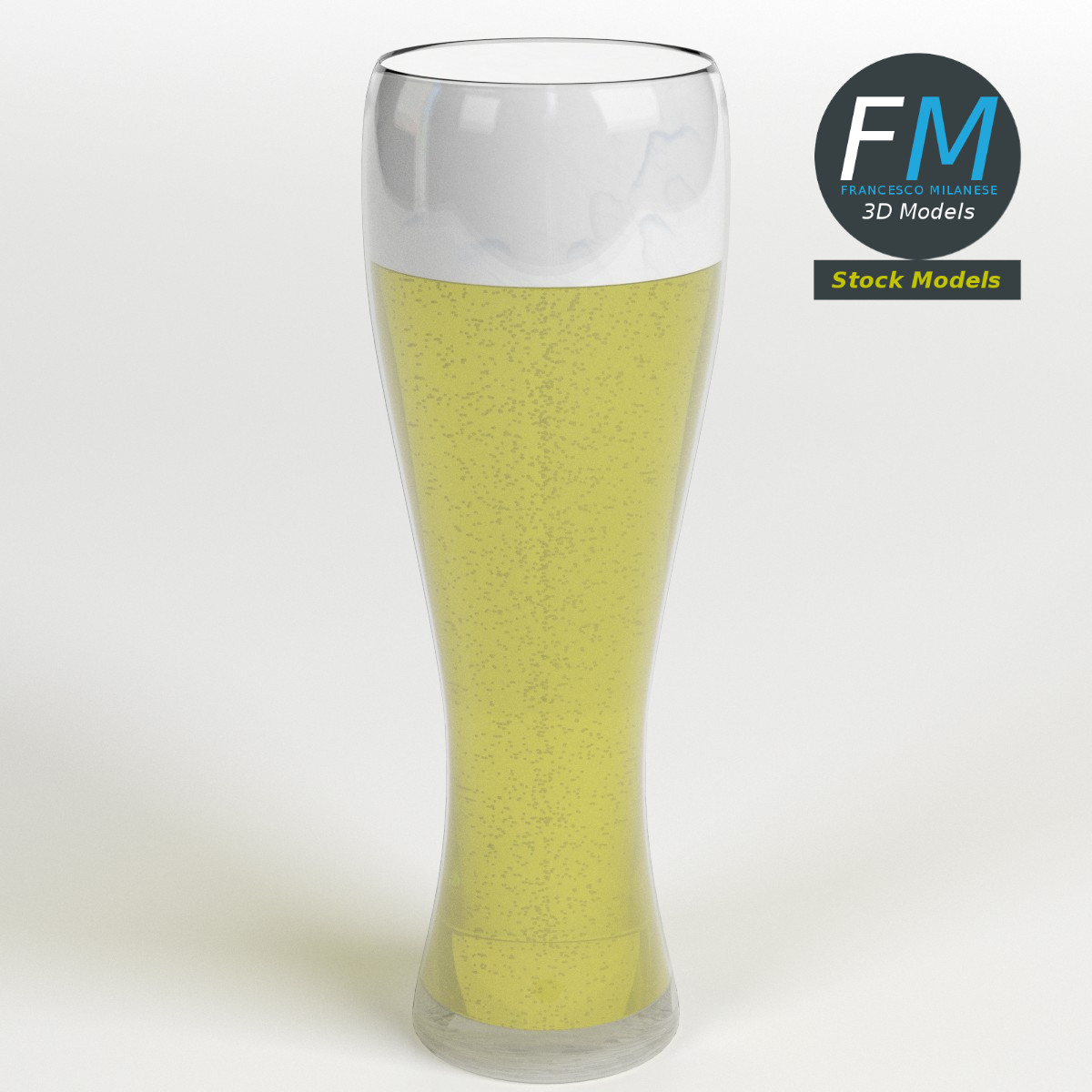 3D-Modell - Bierglas - 05