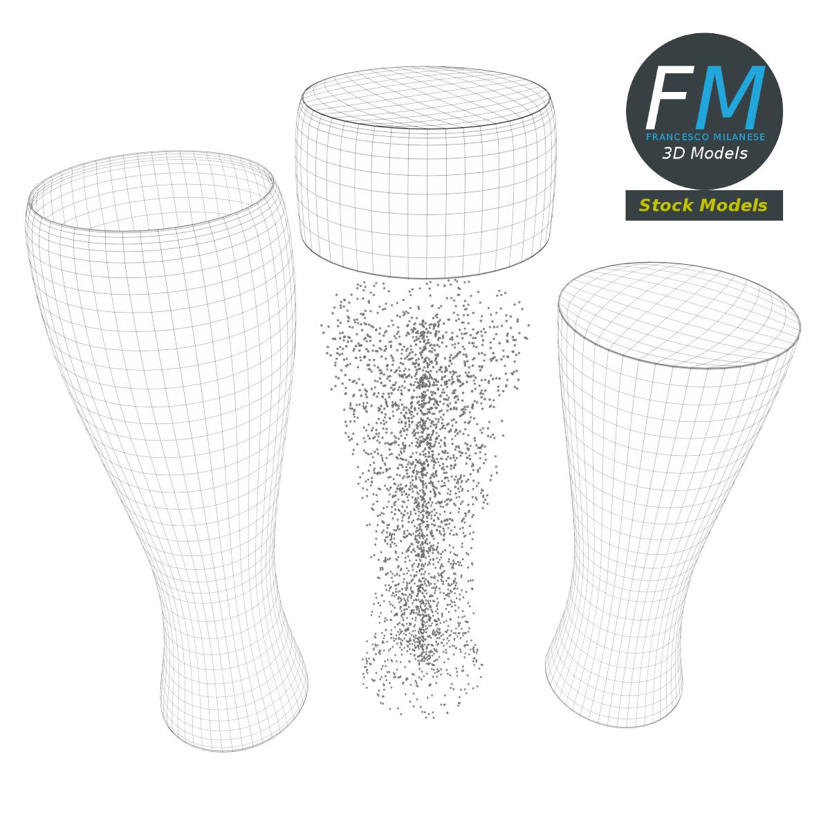 3D-Modell - Bierglas - 08