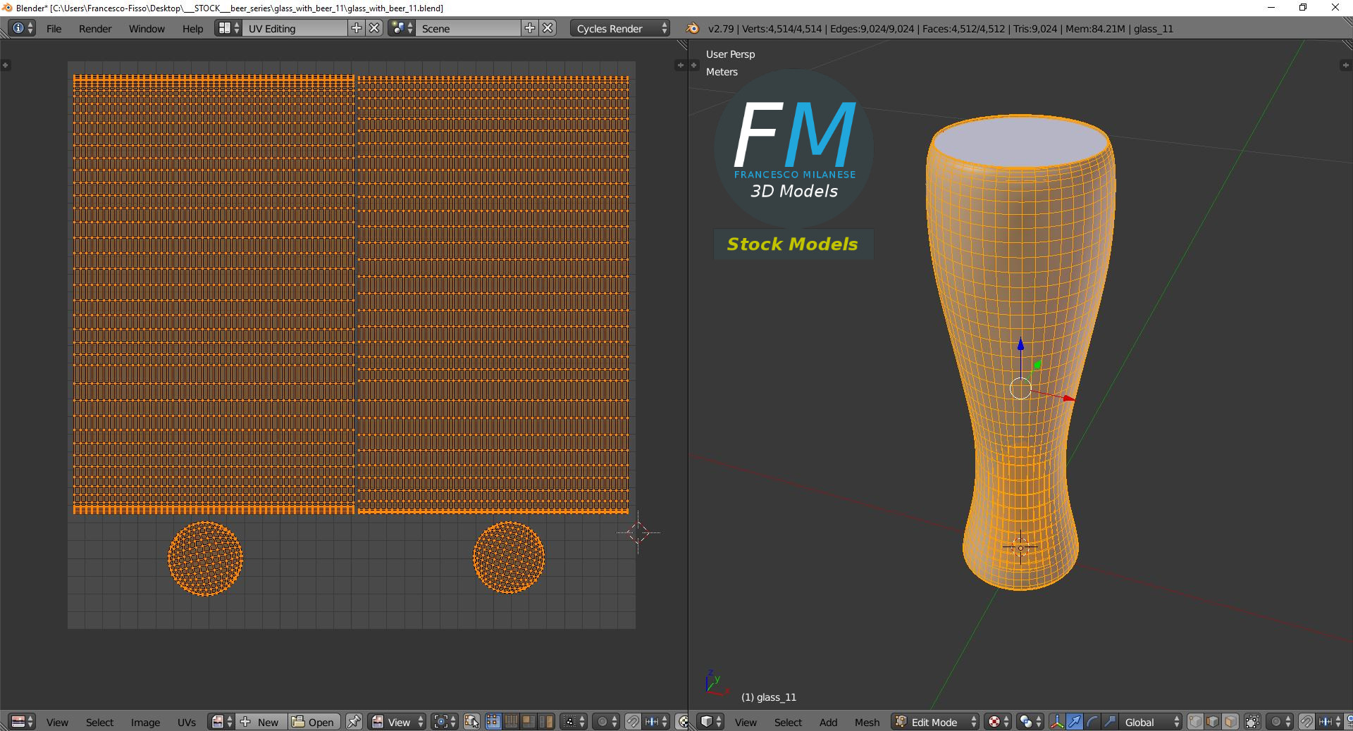3D-Modell - Bierglas - 10