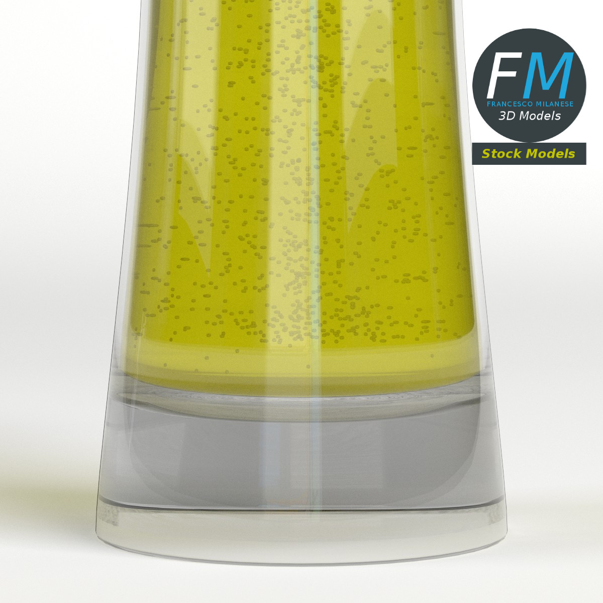 3D-Modell - Bierglas mit Schaum - 04