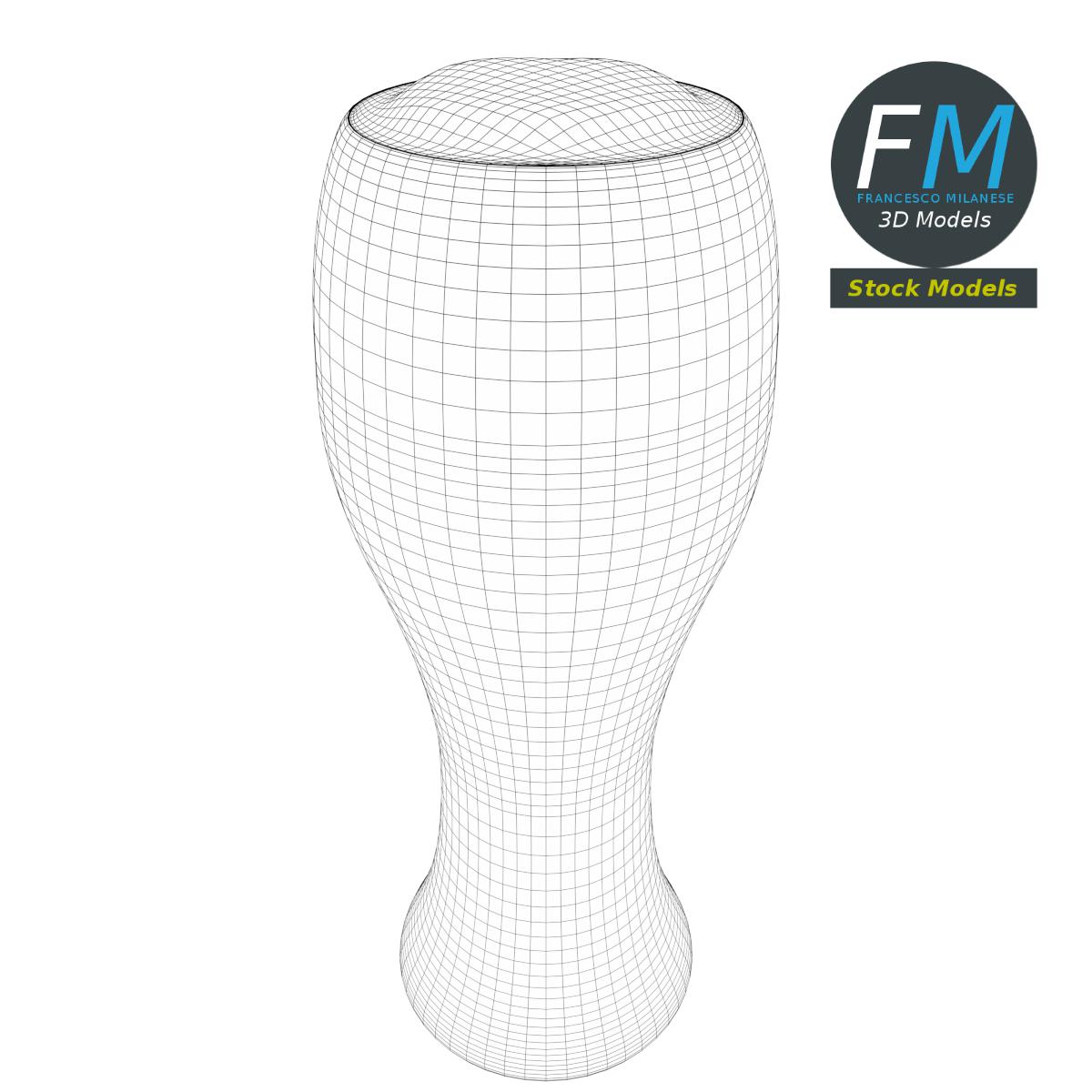 3D-Modell - Geschwungenes Bierglas mit Schaum - 07