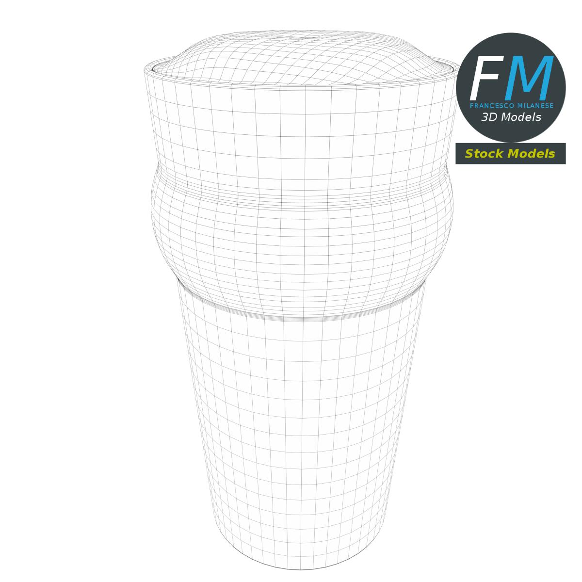 3D-Modell - Bierglas mit Schaum - 07