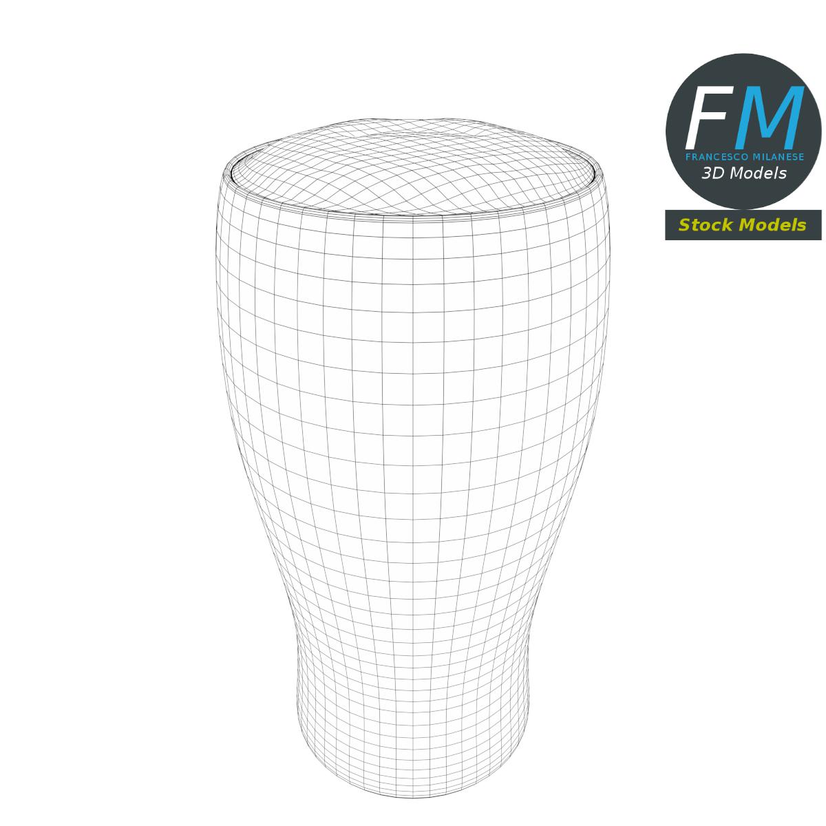 3D-Modell - Bierglas mit Schaum - 07