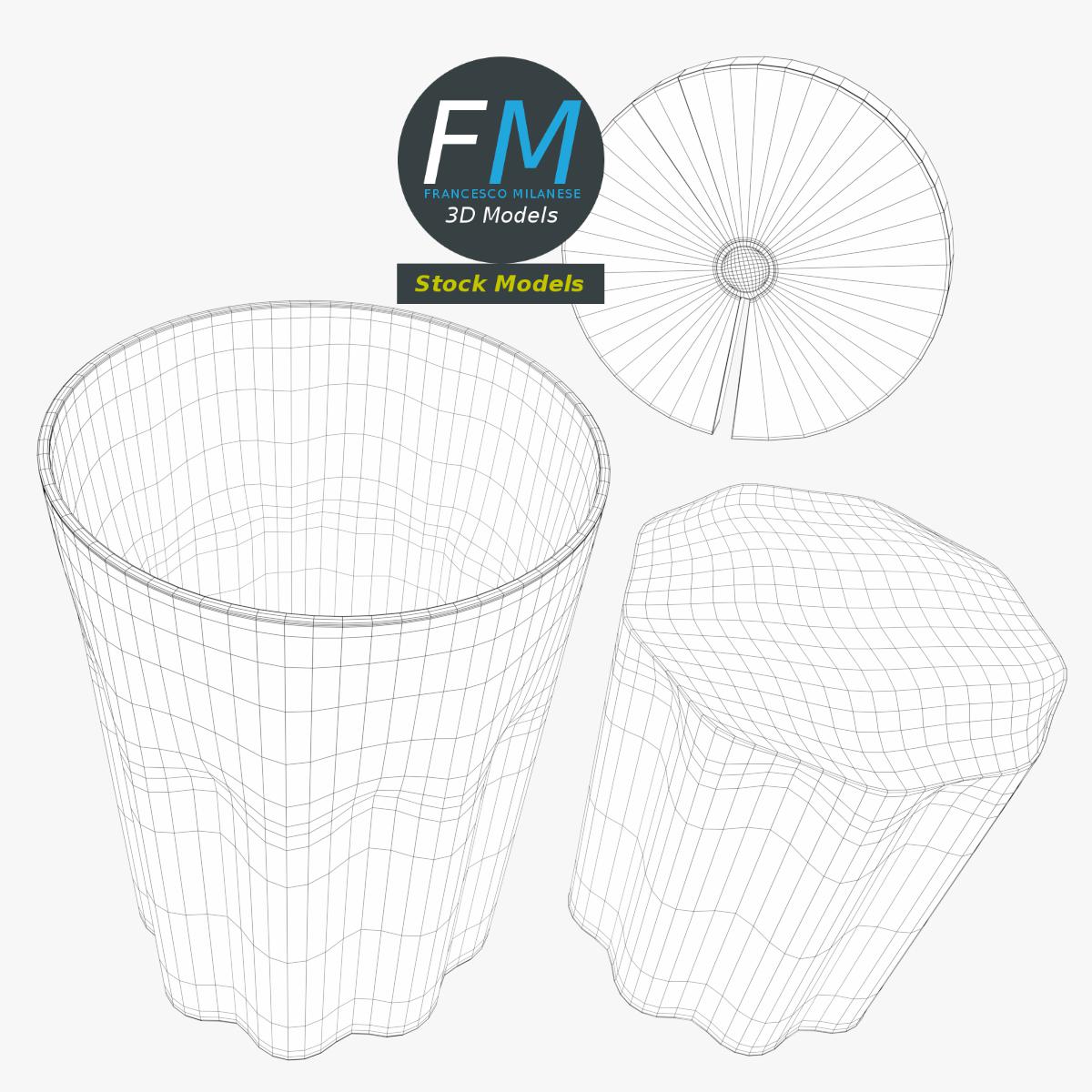 3D-Modell - Glas mit Zitronenscheibe - 08