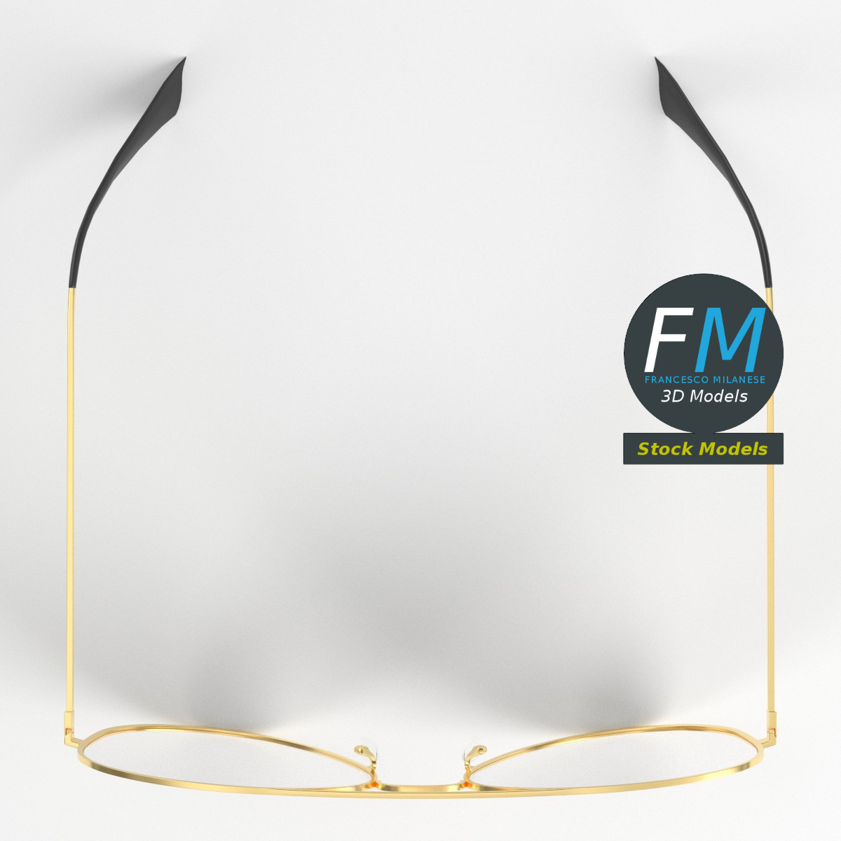 3D-Modell - Pilotenbrille - 06