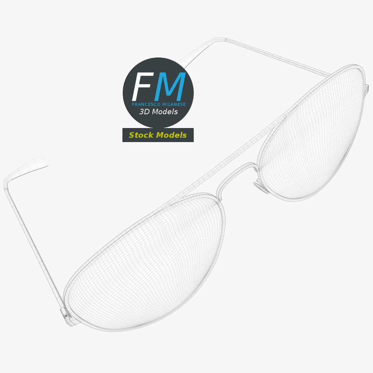 3D-Modell - Pilotenbrille - 07