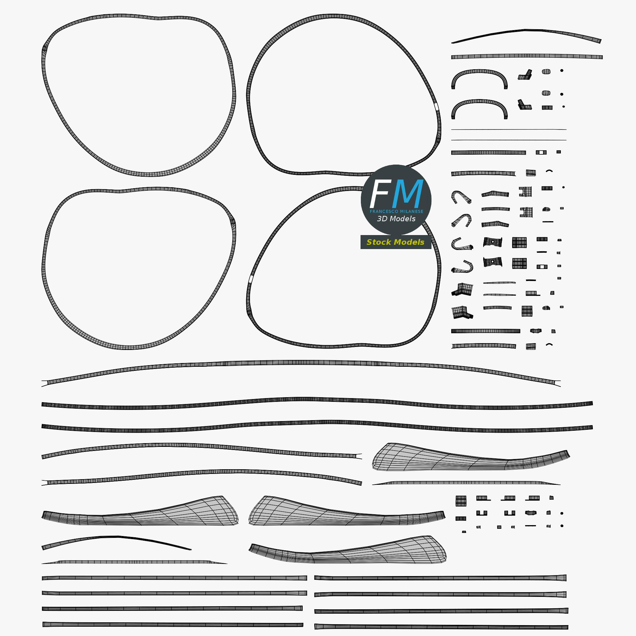 3D-Modell - Pilotenbrille - 11