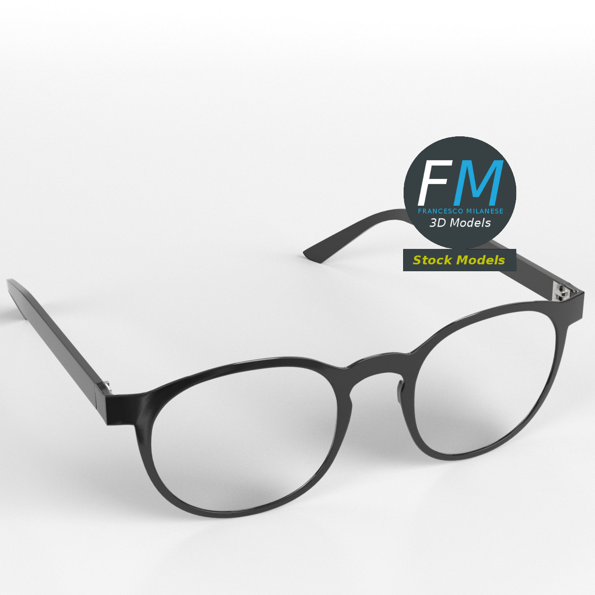 3D-Modell - Boston-Brille - 01