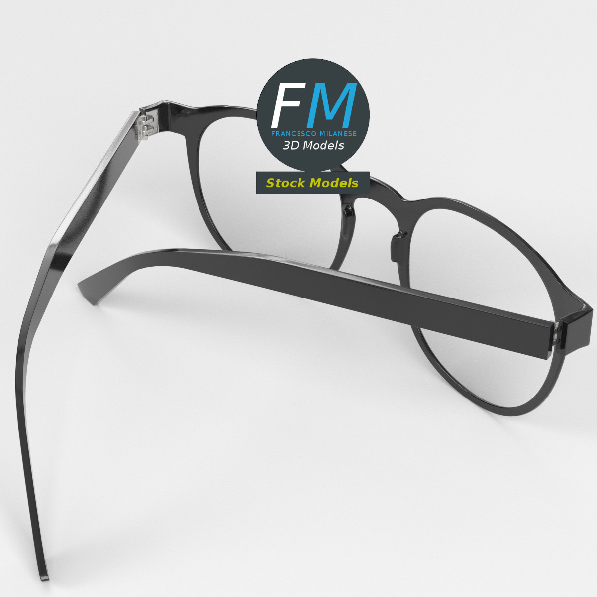 3D-Modell - Boston-Brille - 02
