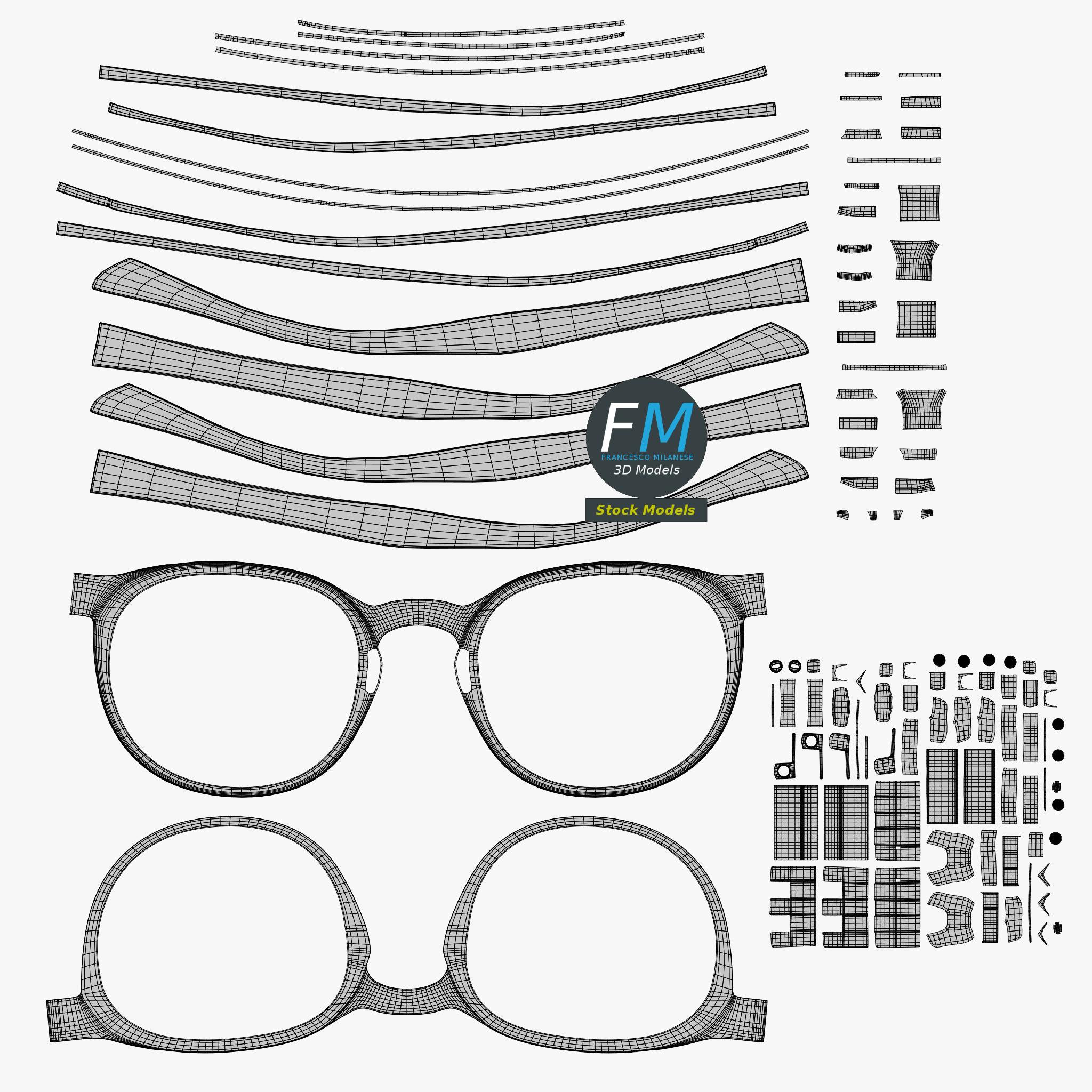 3D-Modell - Boston-Brille - 11