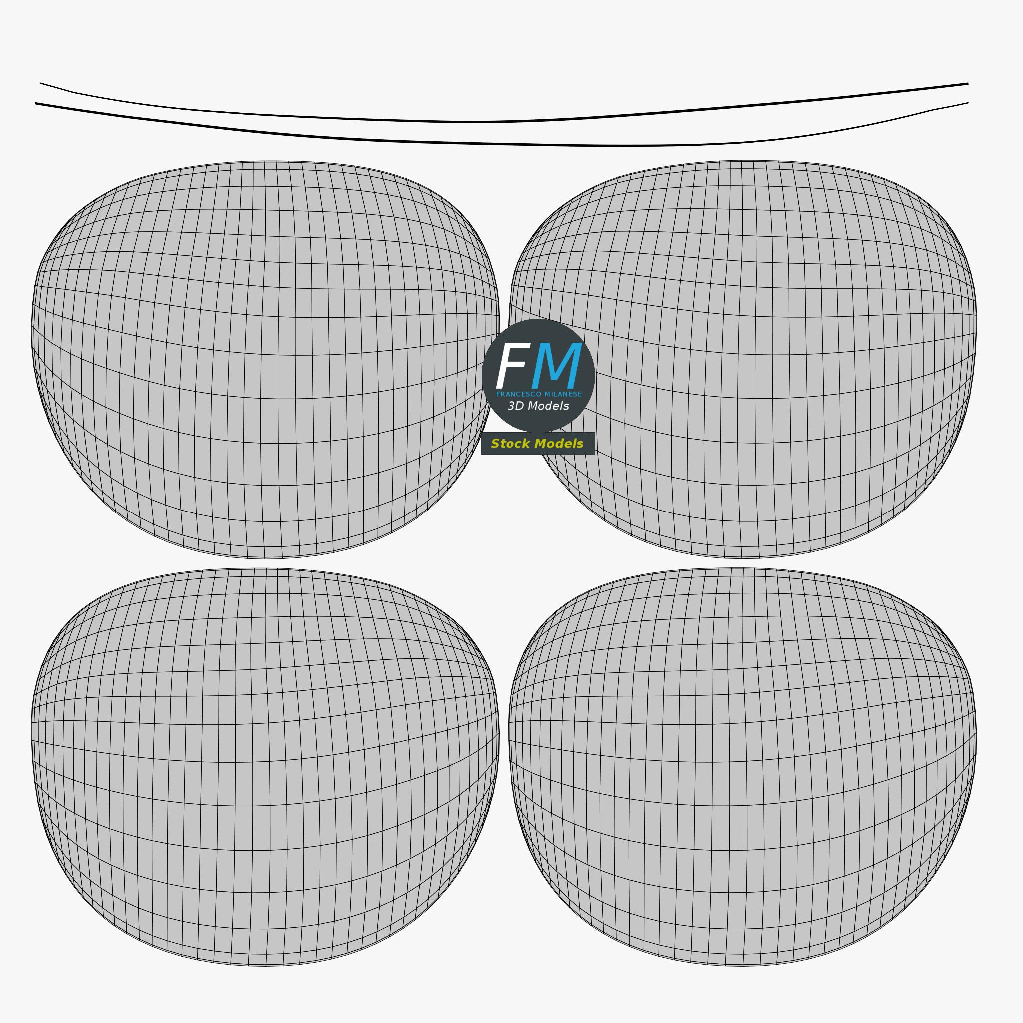 3D-Modell - Boston-Brille - 12 3D-Modell - Boston-Brille - 12