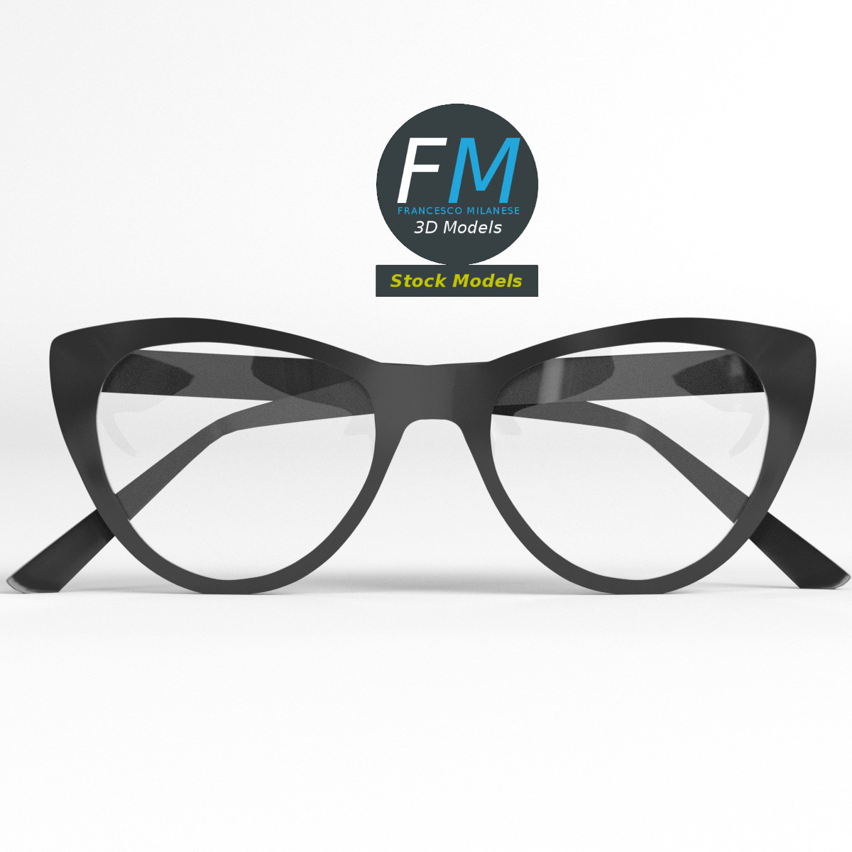 3D-Modell - Cat-Eye-Brille - 03