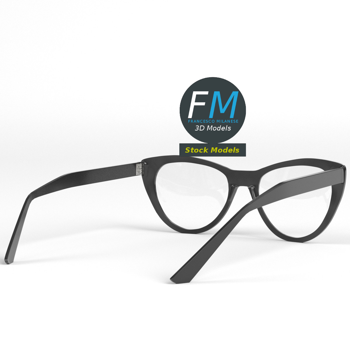3D-Modell - Cat-Eye-Brille - 04