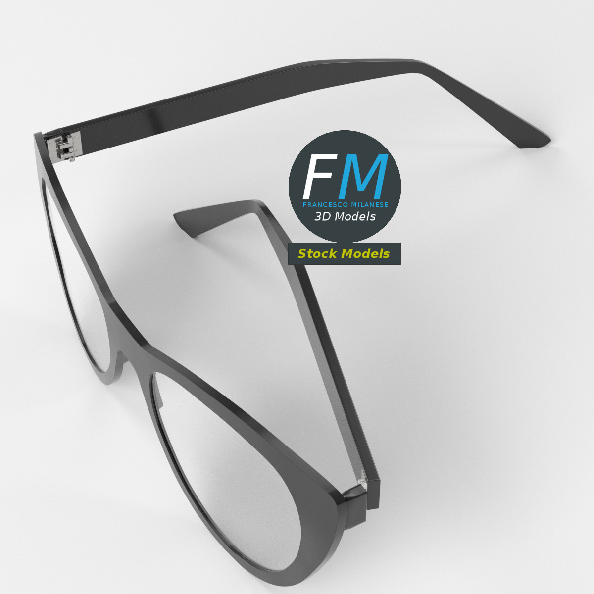 3D-Modell - Cat-Eye-Brille - 05