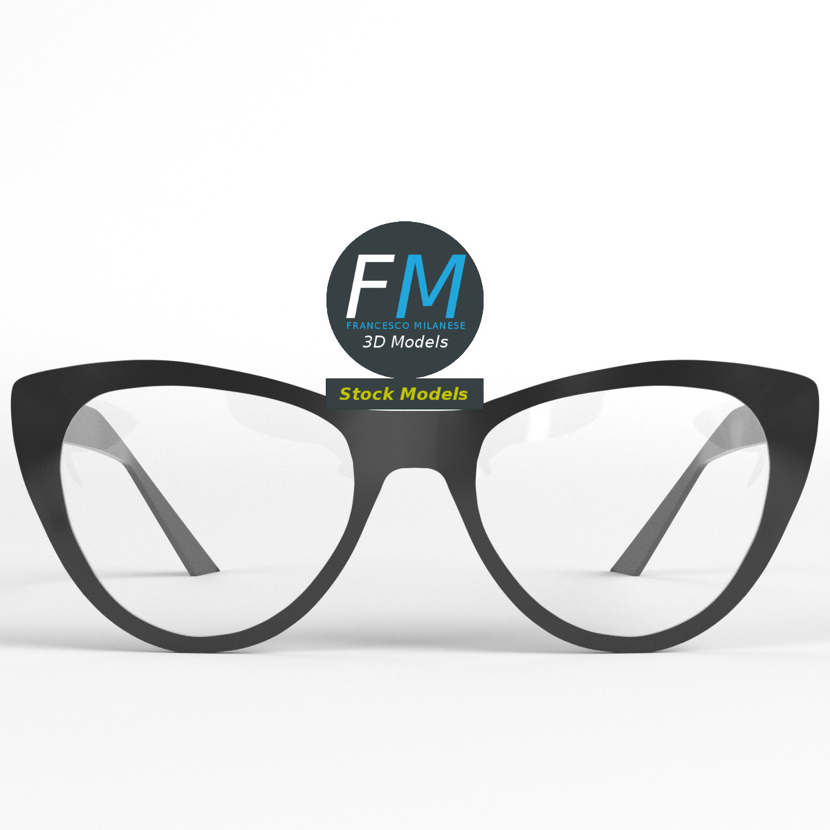 3D-Modell - Cat-Eye-Brille - 06