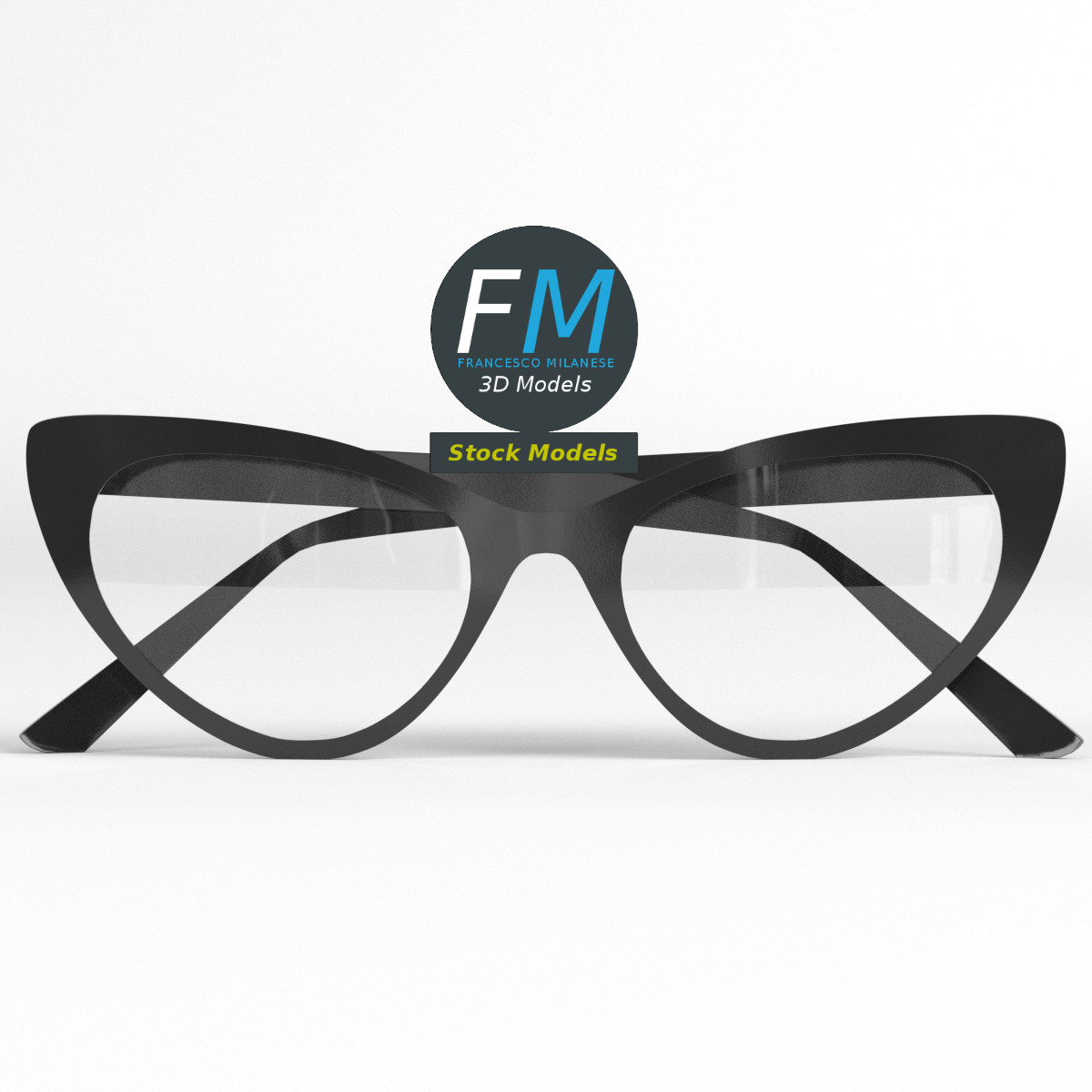 3D-Modell - Cat-Eye-Brille - 03