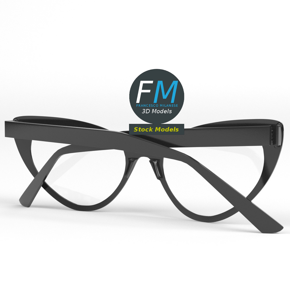3D-Modell - Cat-Eye-Brille - 04