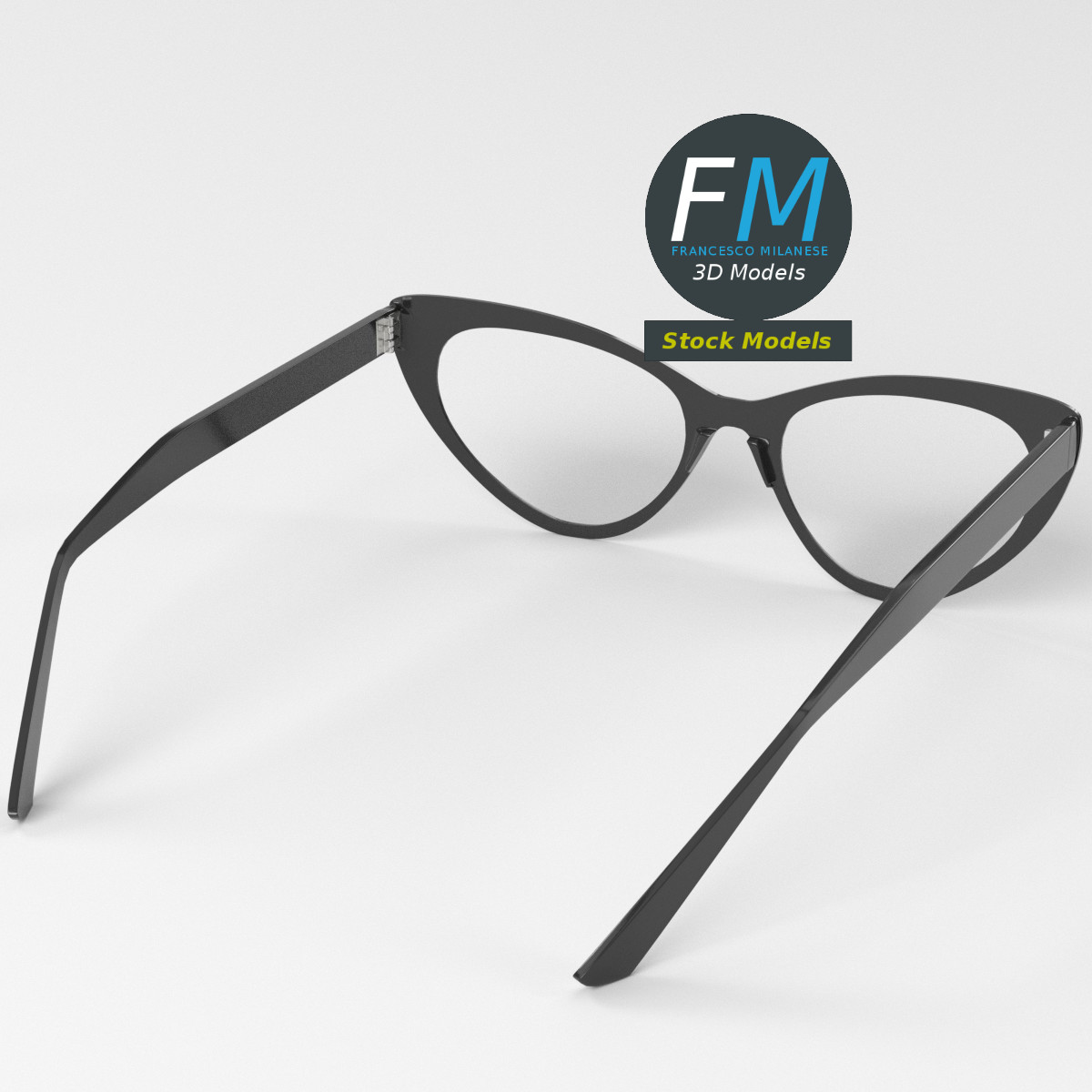 3D-Modell - Cat-Eye-Brille - 05