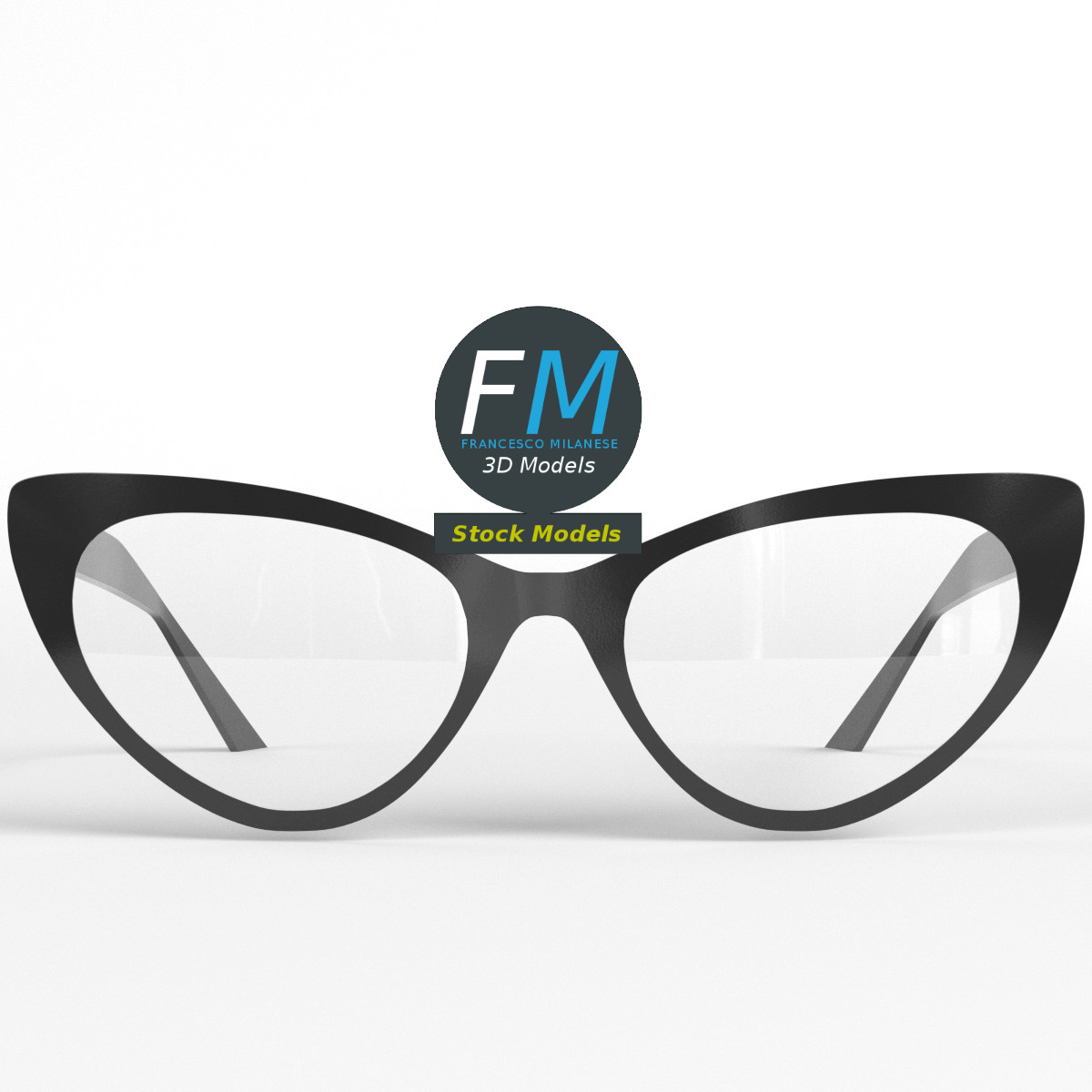 3D-Modell - Cat-Eye-Brille - 06