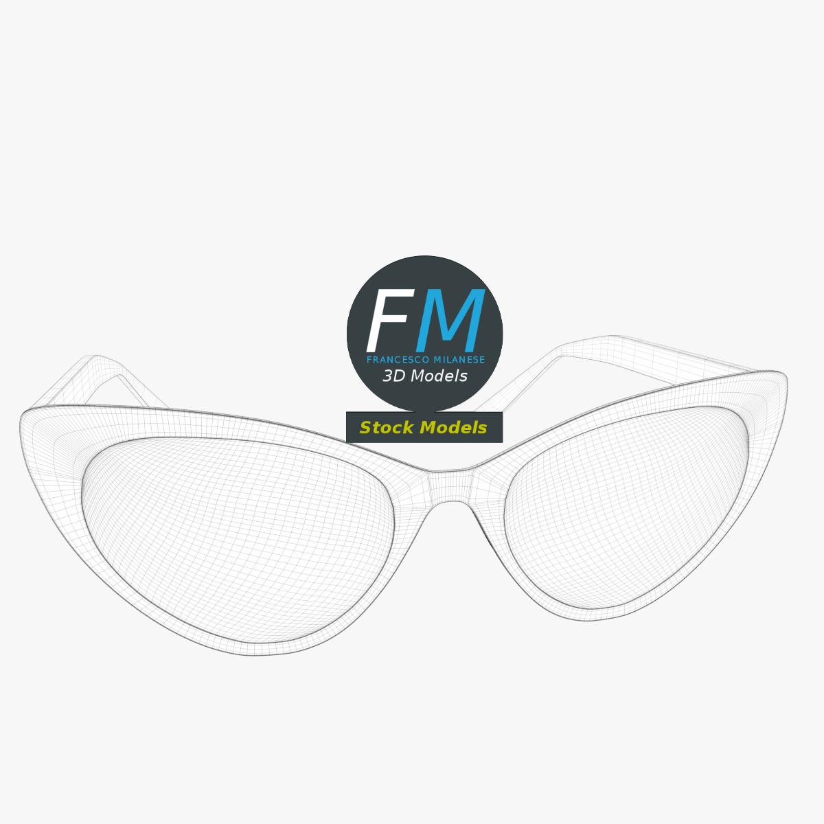 3D-Modell - Cat-Eye-Brille - 07