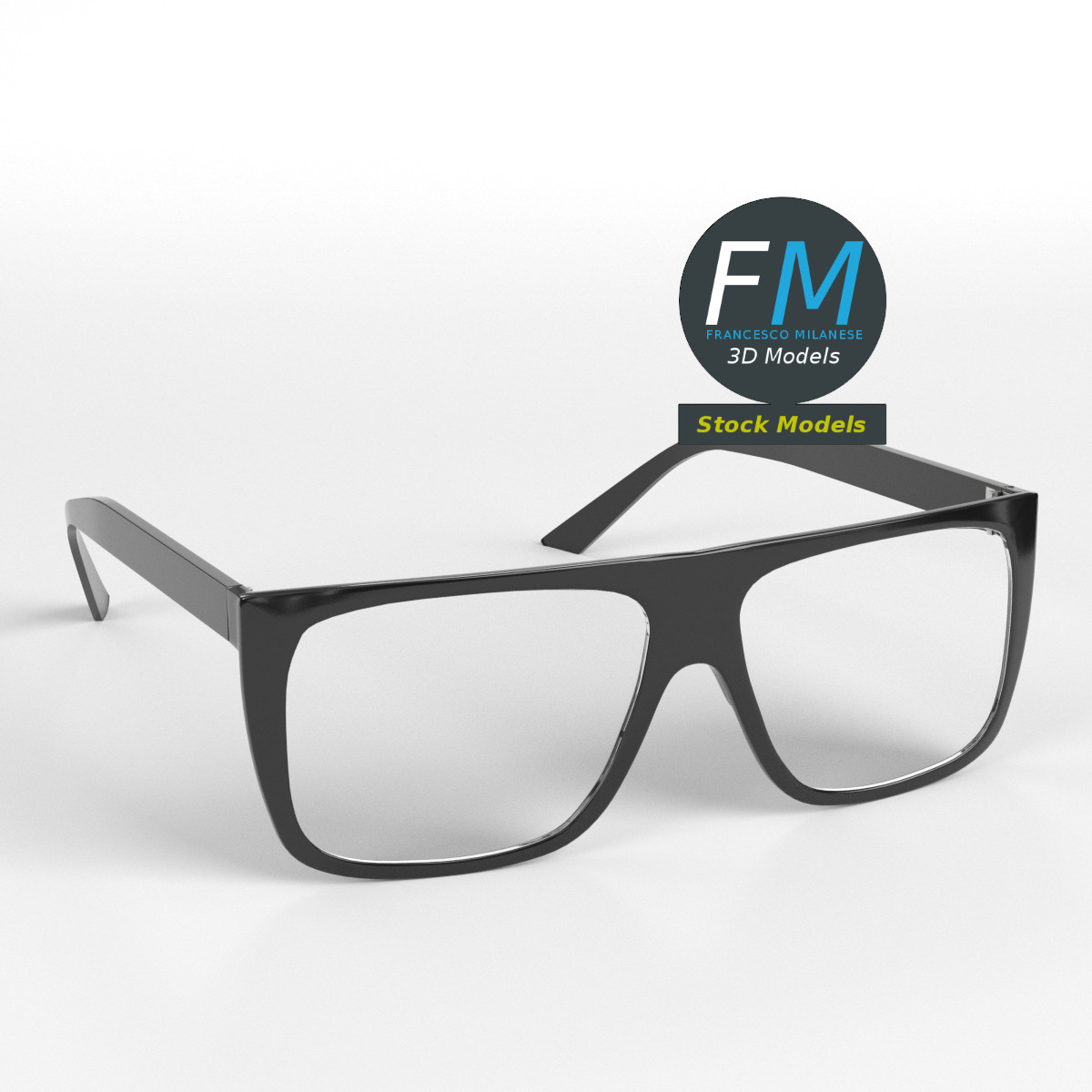3D-Modell - Flat-Top-Brille - 01
