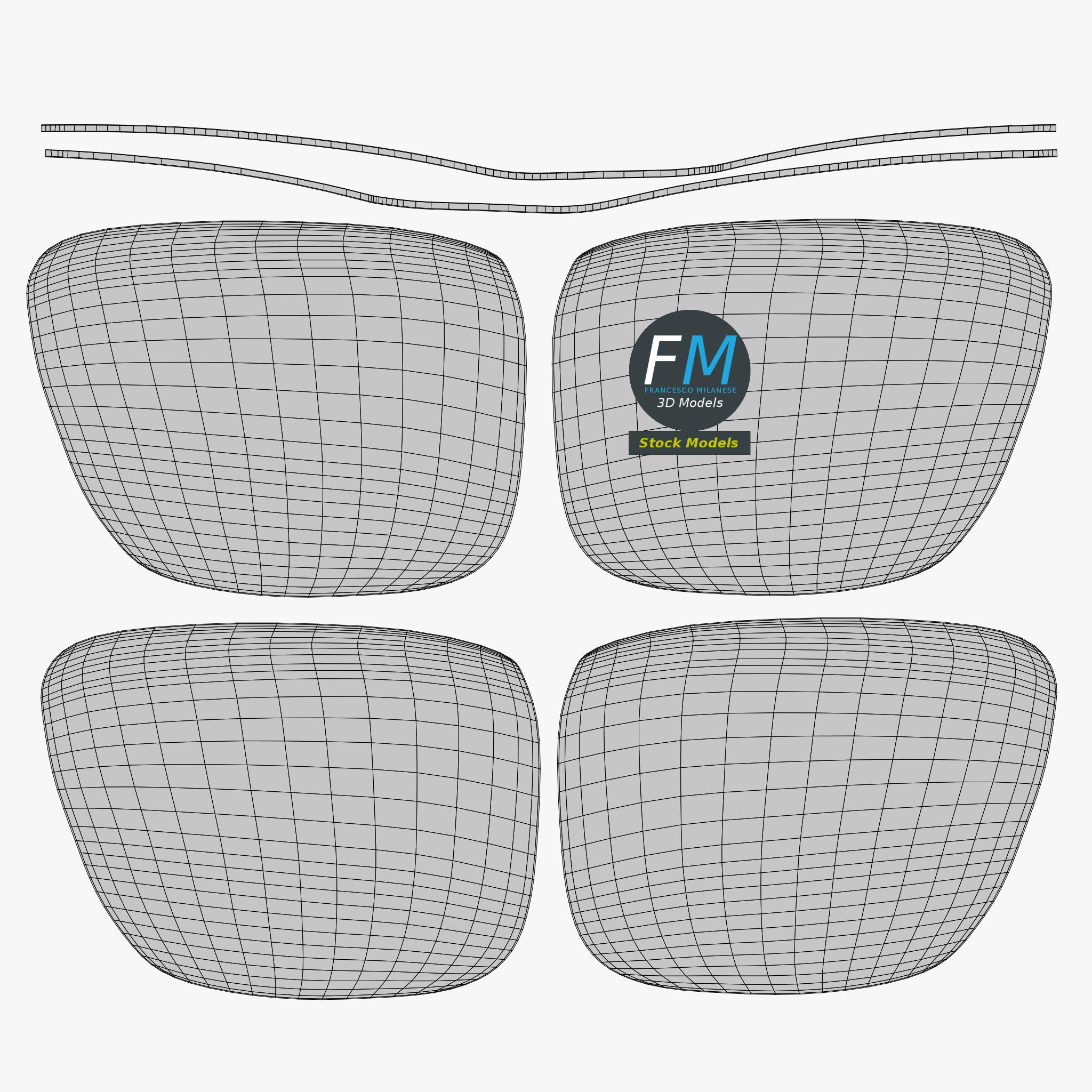 3D-Modell - Flat-Top-Brille - 12 3D-Modell - Flat-Top-Brille - 12