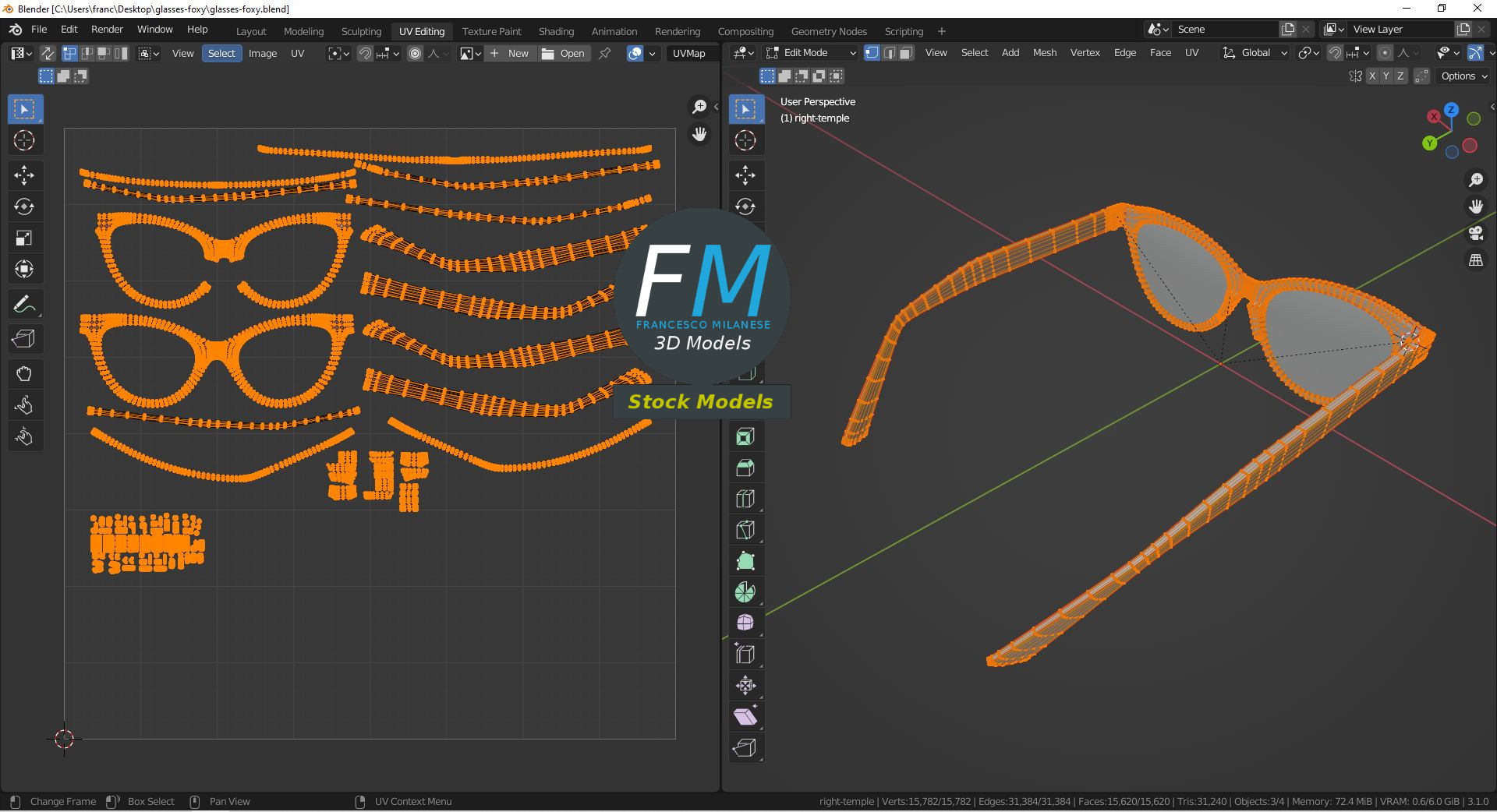 3D-Modell - Foxy-Brille - 10