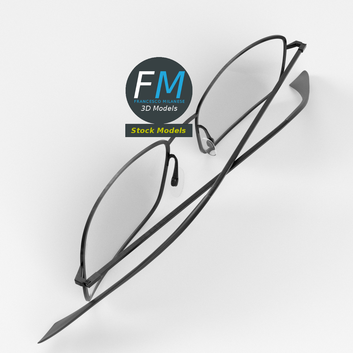 3D-Modell - Vollrandbrille - 02