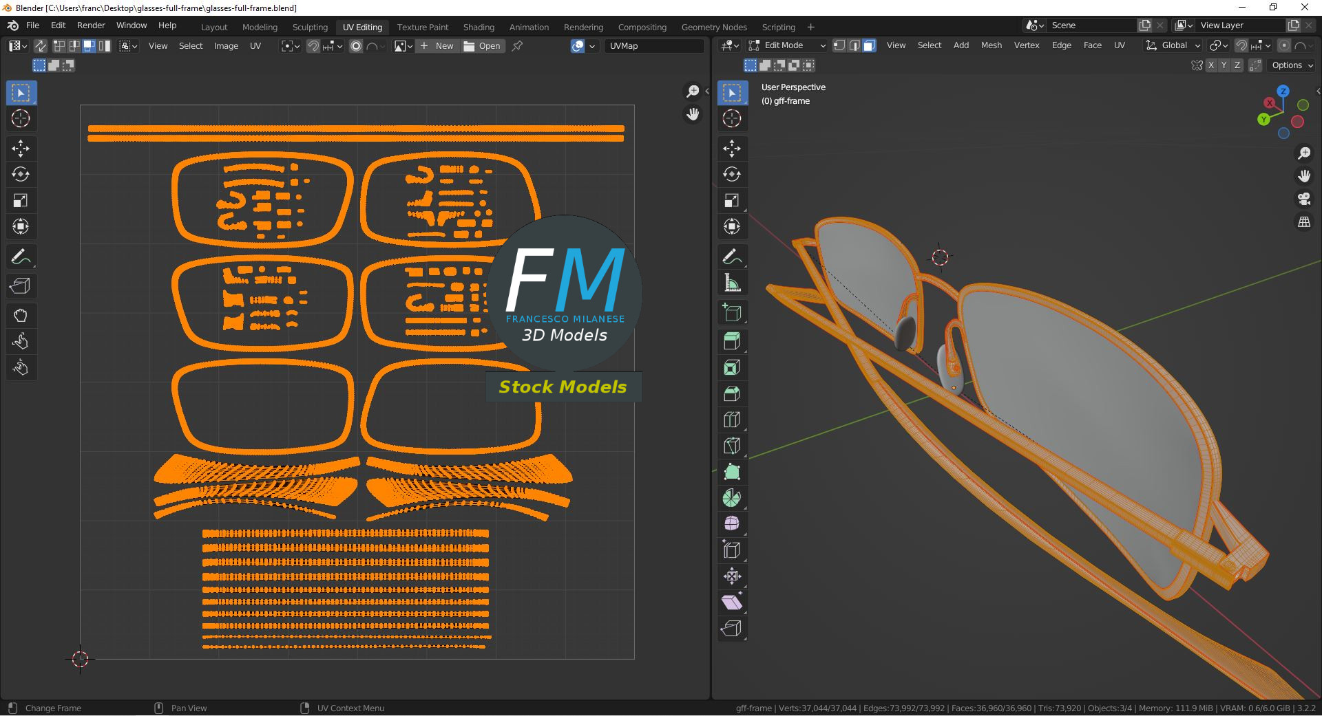 3D-Modell - Vollrandbrille - 10