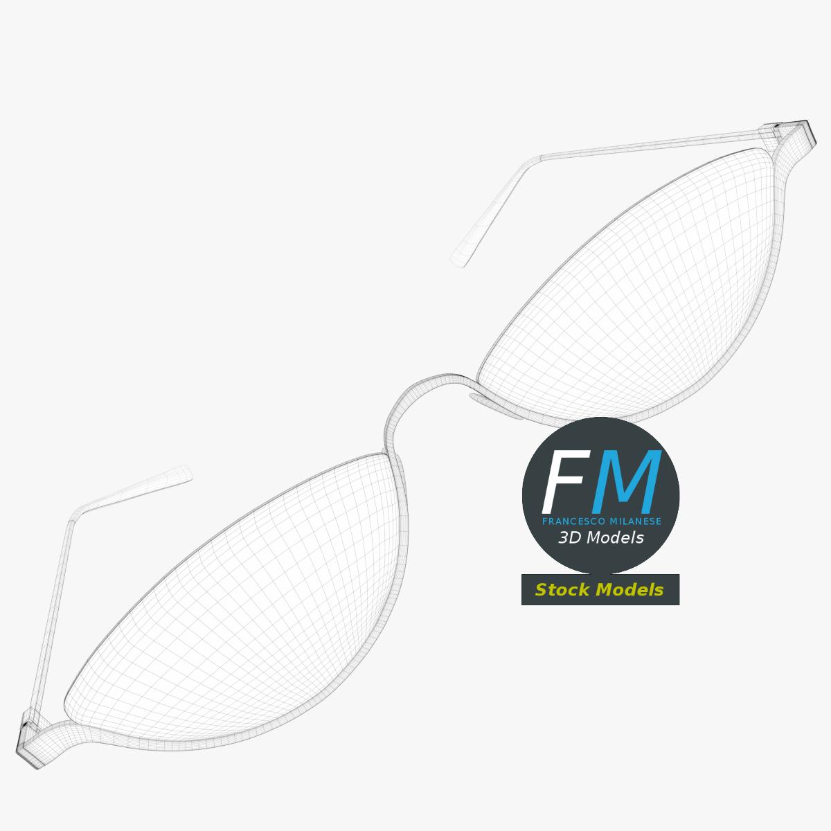 3D-Modell - Halbrandbrille - 07