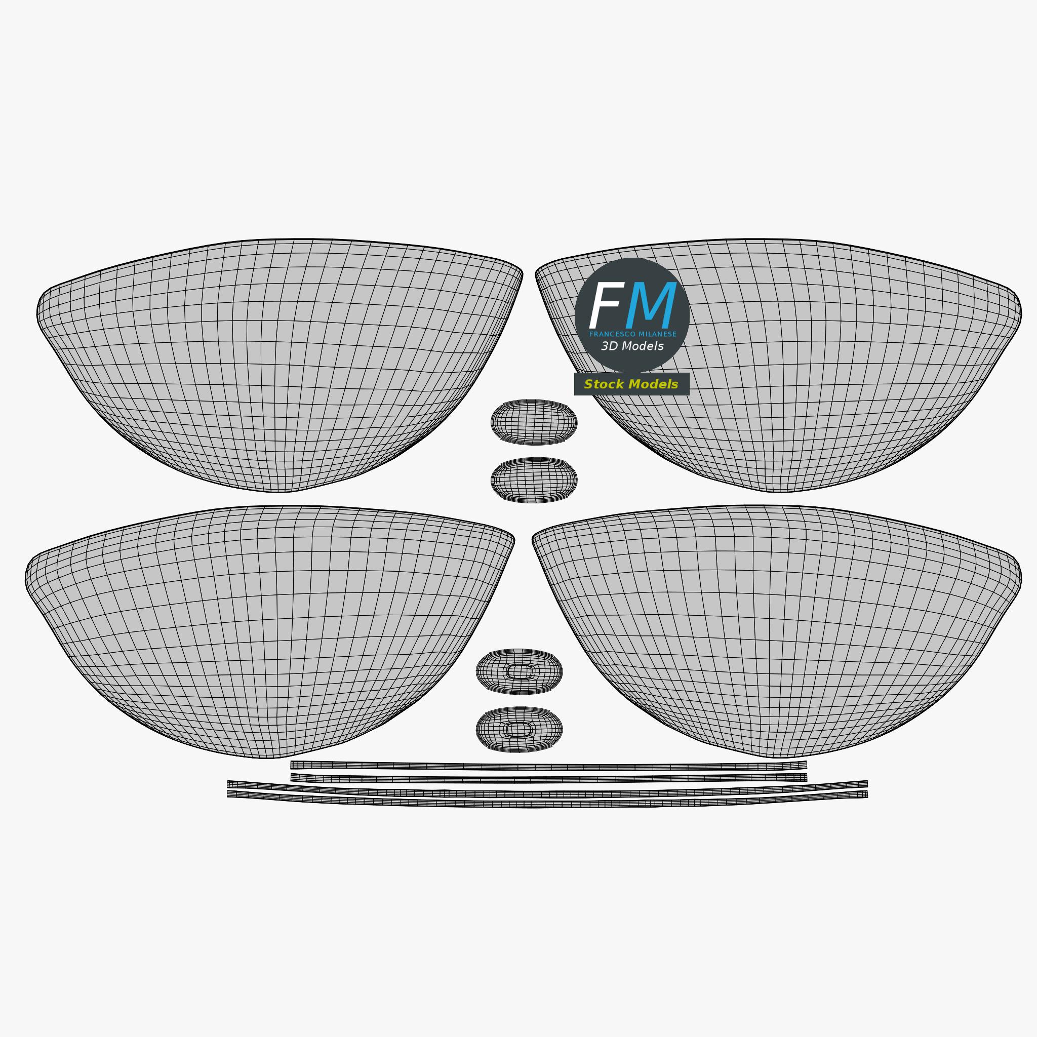 3D-Modell - Halbrandbrille - 12 3D-Modell - Halbrandbrille - 12