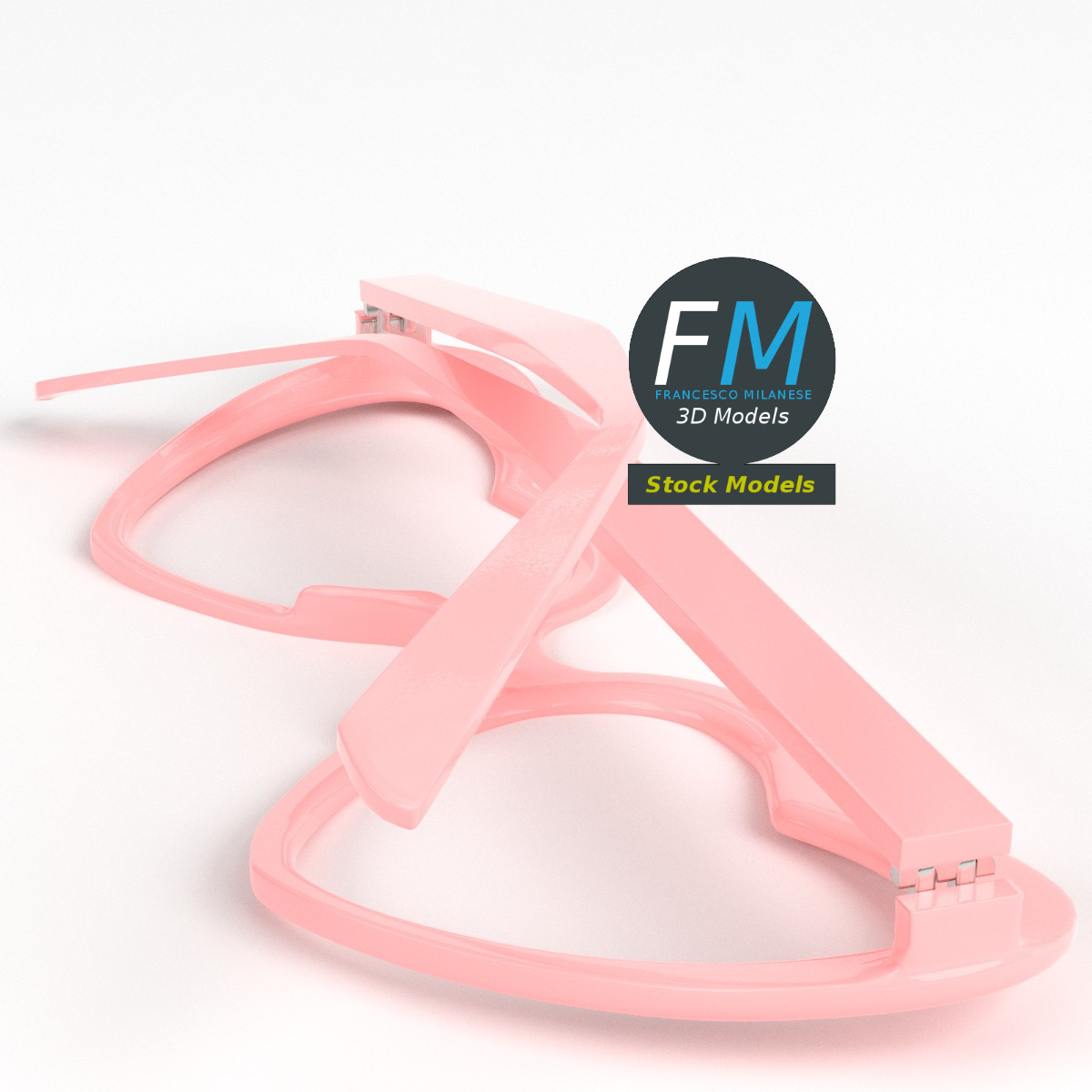 3D-Modell - Herzförmige Brille - 04