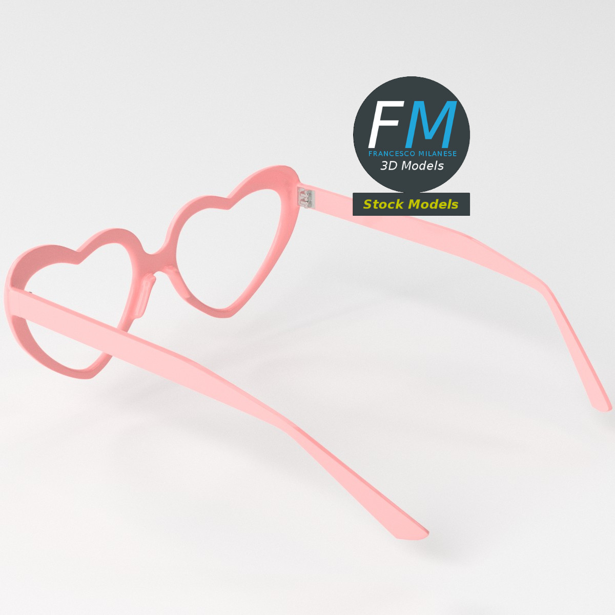 3D-Modell - Herzförmige Brille - 05