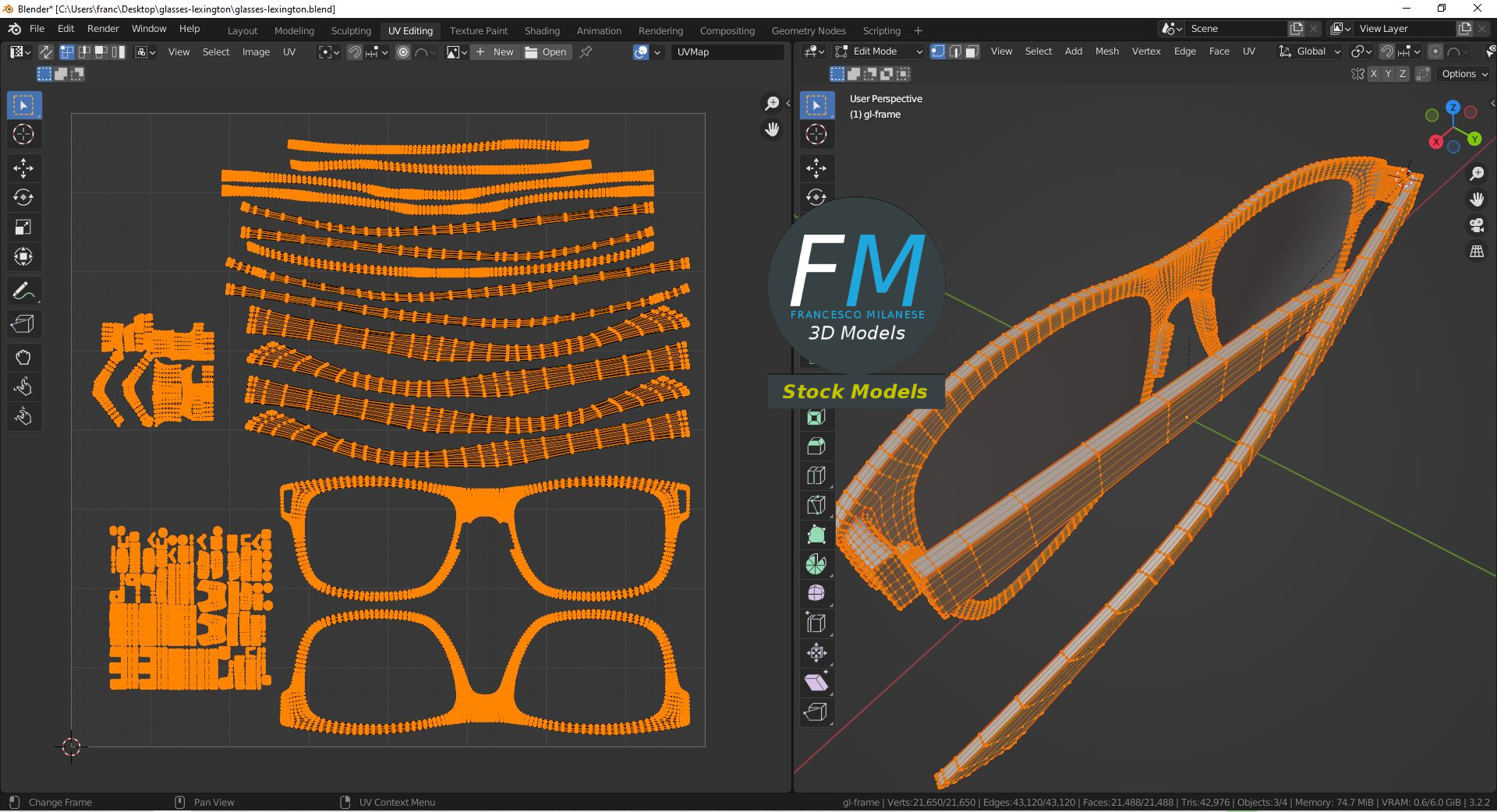 3D-Modell - Lexington-Brille - 10