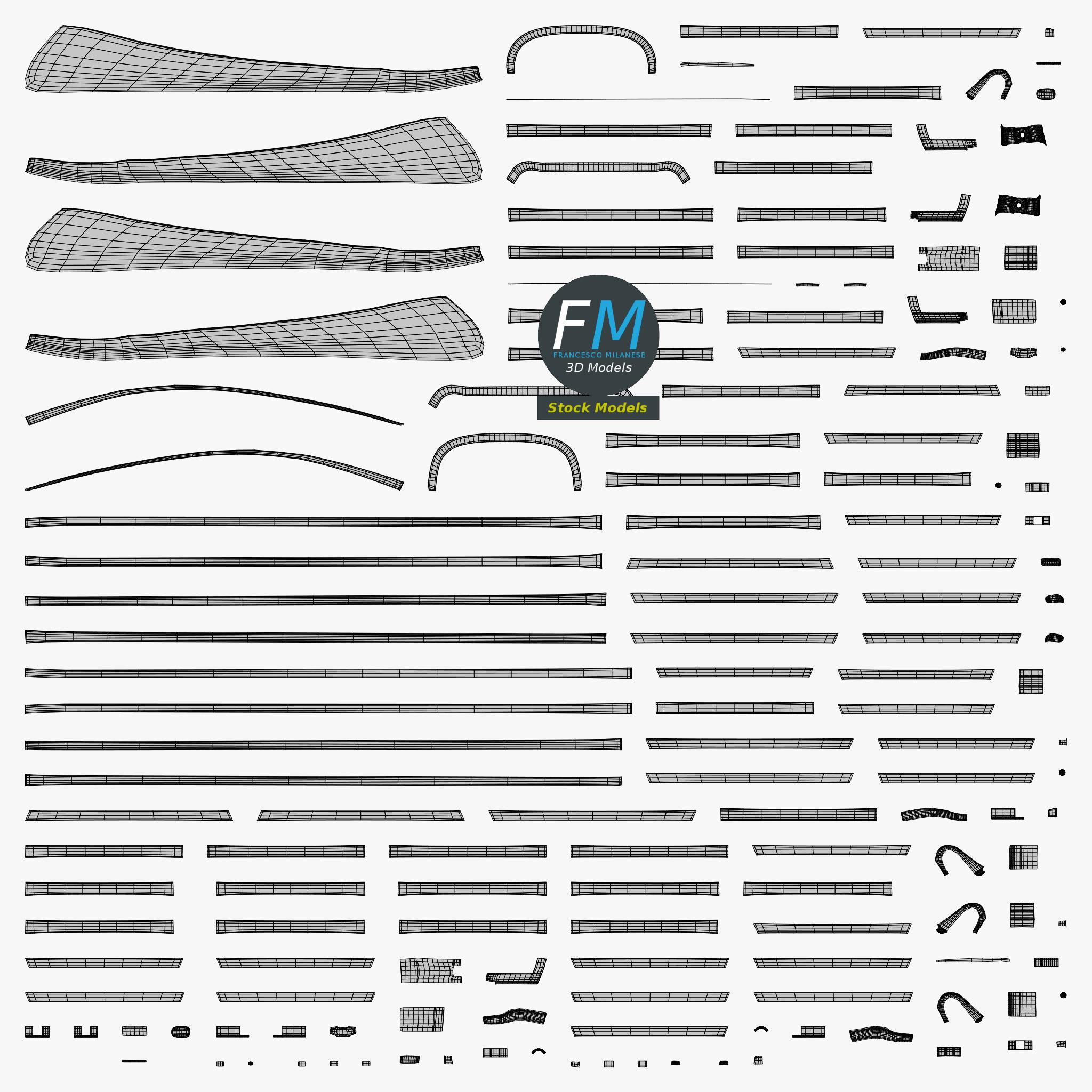 3D-Modell - Achteckige Brille - 11