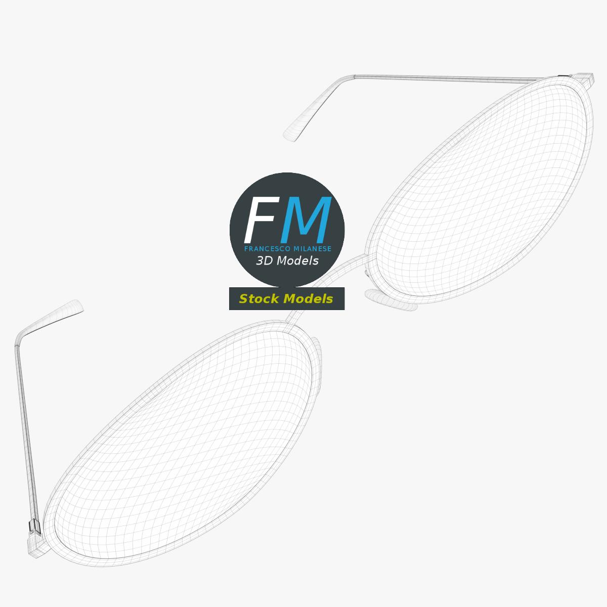 3D-Modell - Ovale Brille - 07
