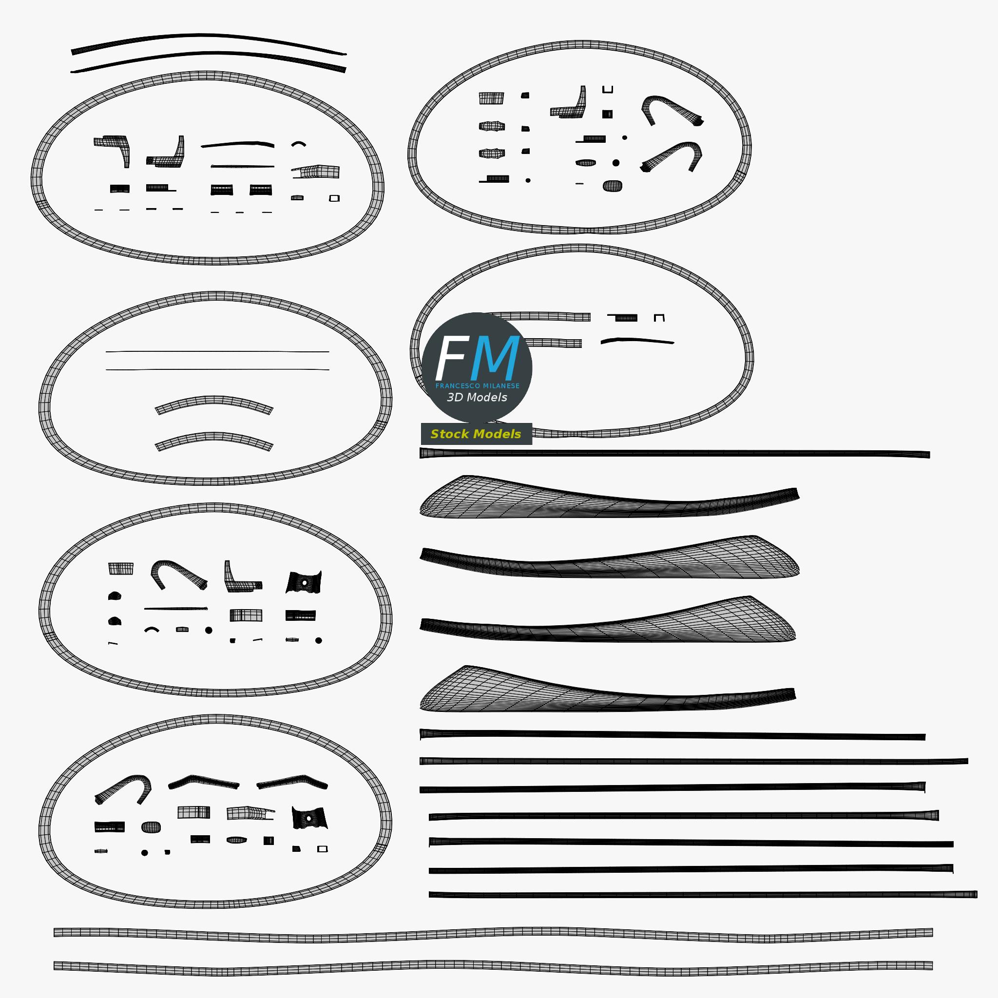 3D-Modell - Ovale Brille - 11